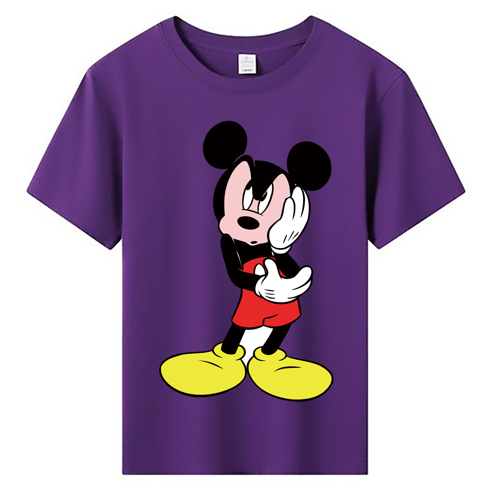 ミッキーマウス Mickey Mouse 綿100％キッズTシャツ（フロントプリント）