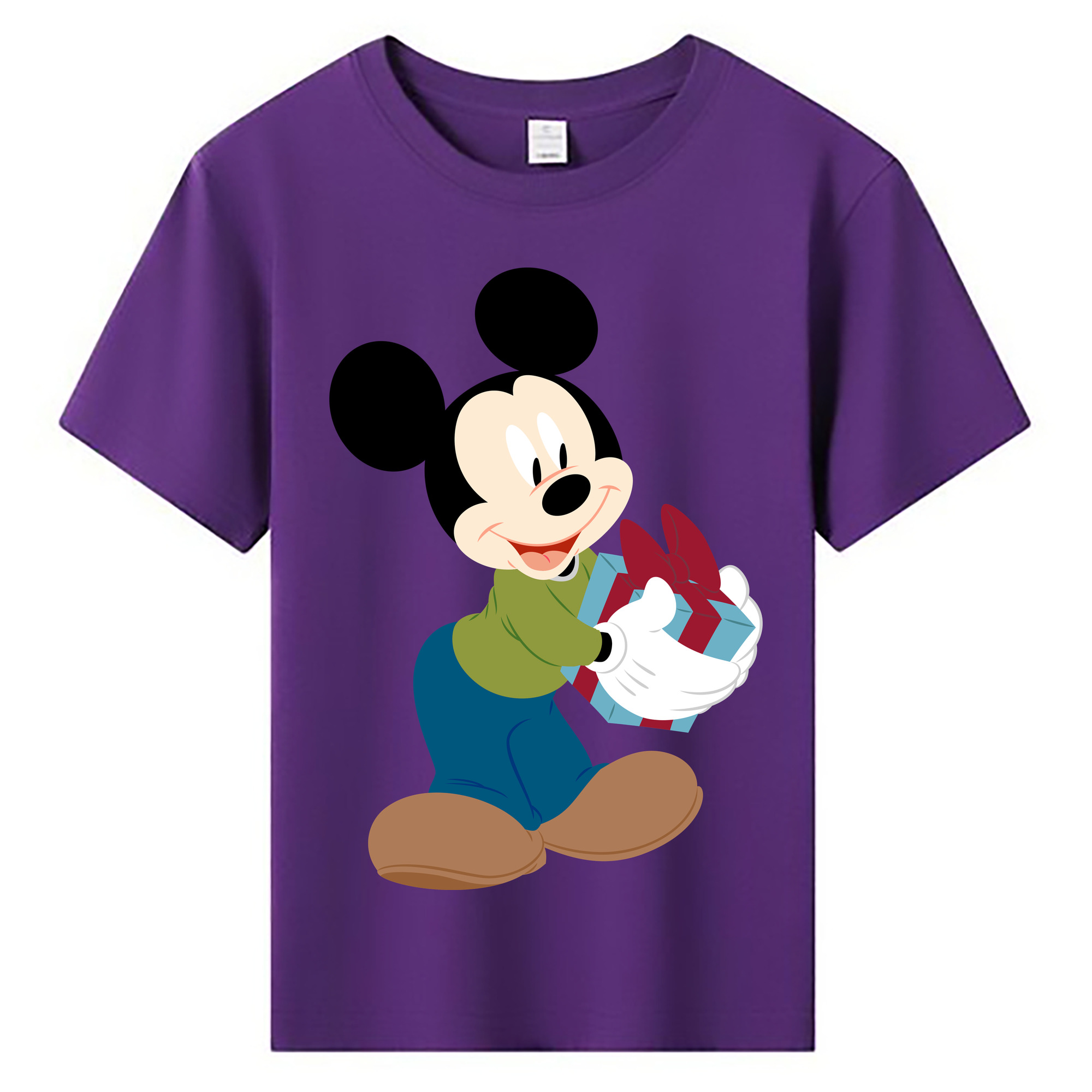 ミッキーマウス Mickey Mouse 綿100％キッズTシャツ（フロントプリント）