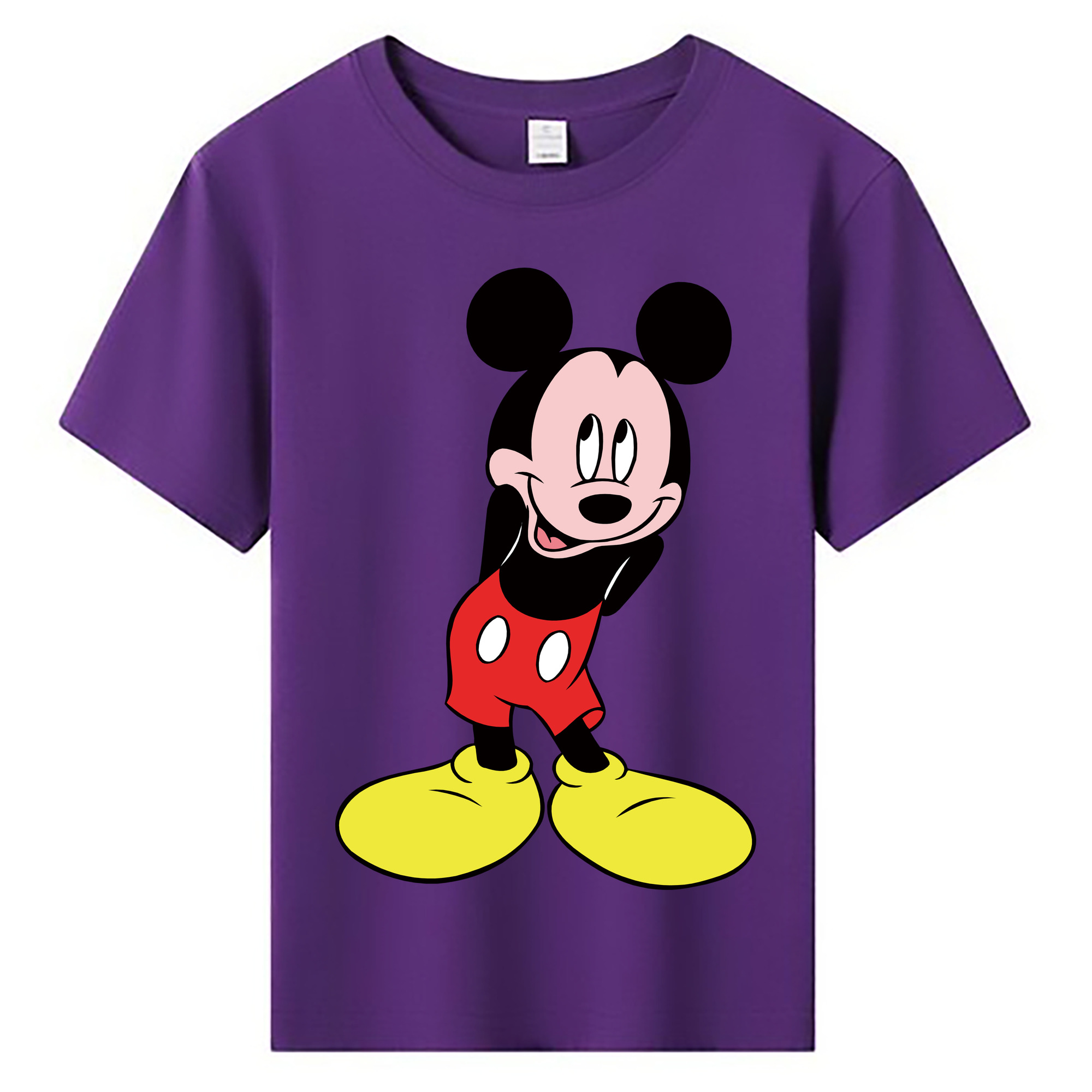 ミッキーマウス Mickey Mouse 綿100％キッズTシャツ（フロントプリント）