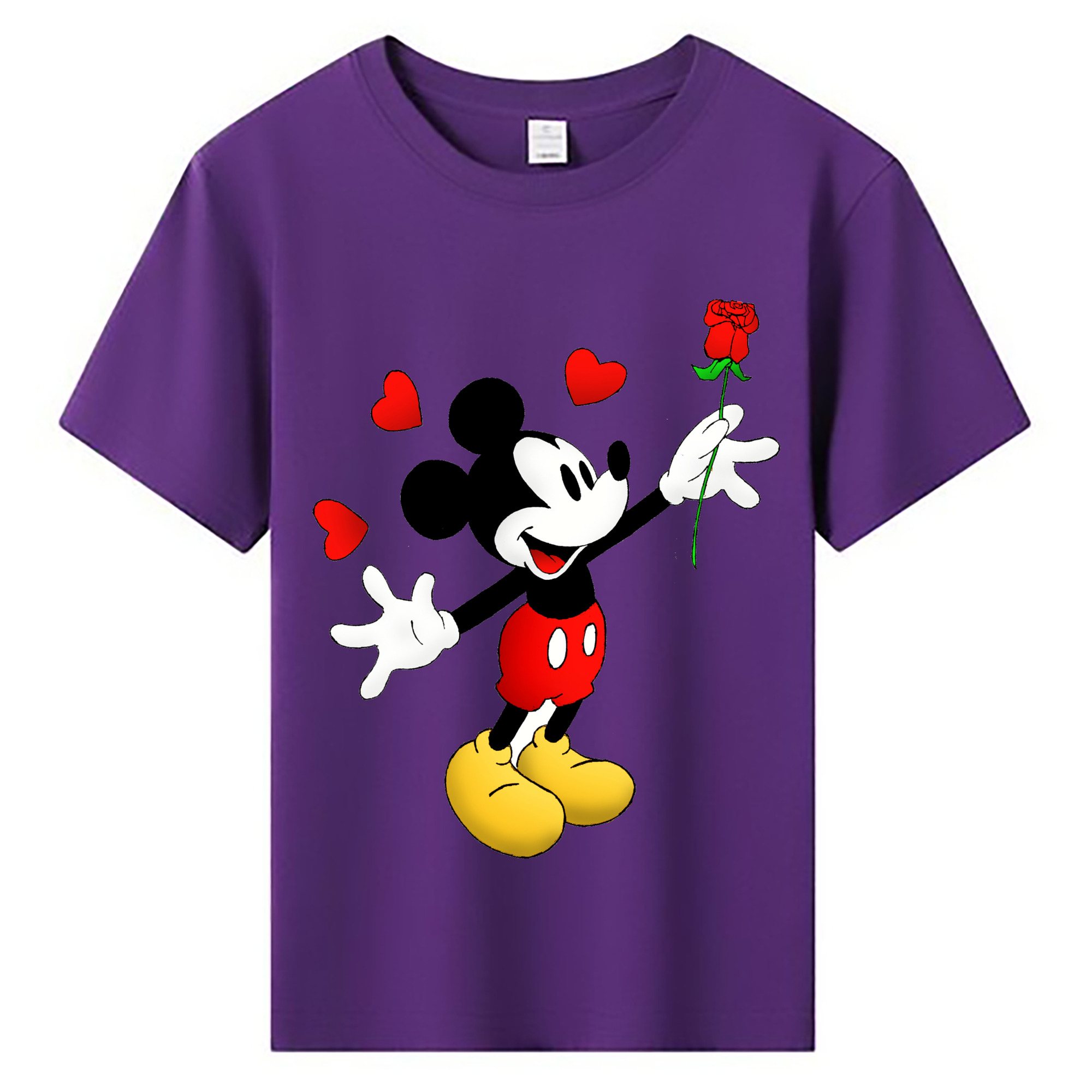 ミッキーマウス Mickey Mouse 綿100％キッズTシャツ（フロントプリント）