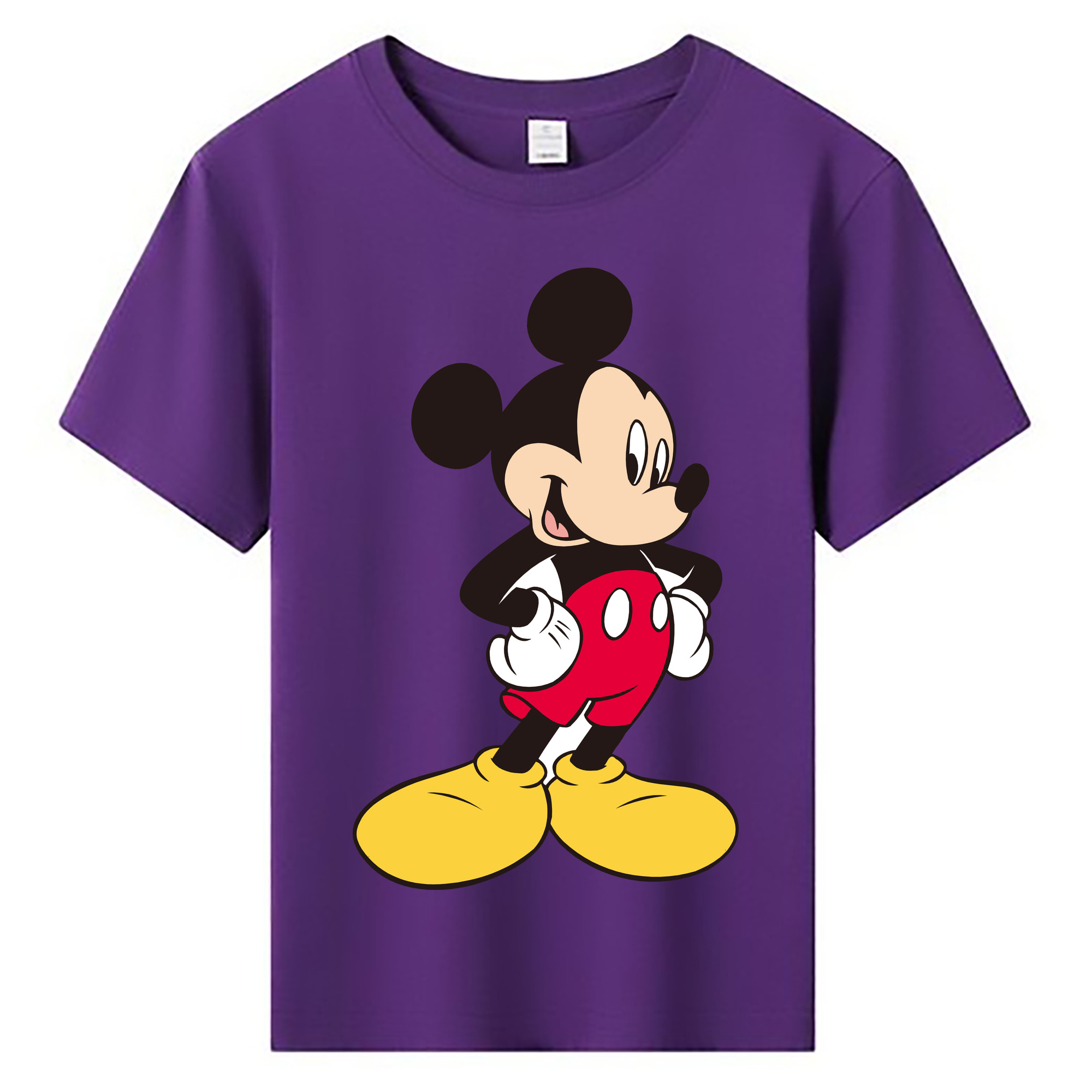ミッキーマウス Mickey Mouse 綿100％キッズTシャツ（フロントプリント）