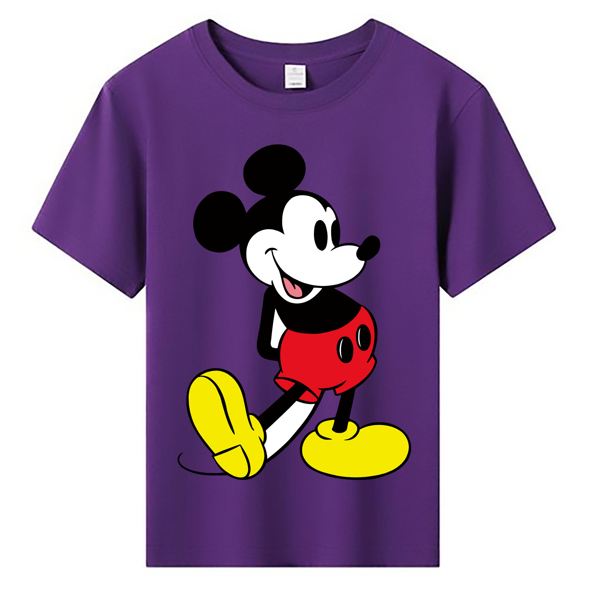 ミッキーマウス Mickey Mouse 綿100％キッズTシャツ（フロントプリント）
