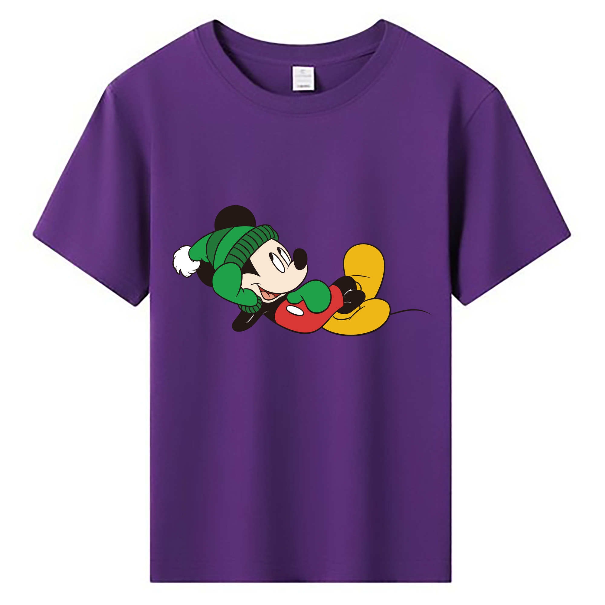 ミッキーマウス Mickey Mouse 綿100％キッズTシャツ（フロントプリント）