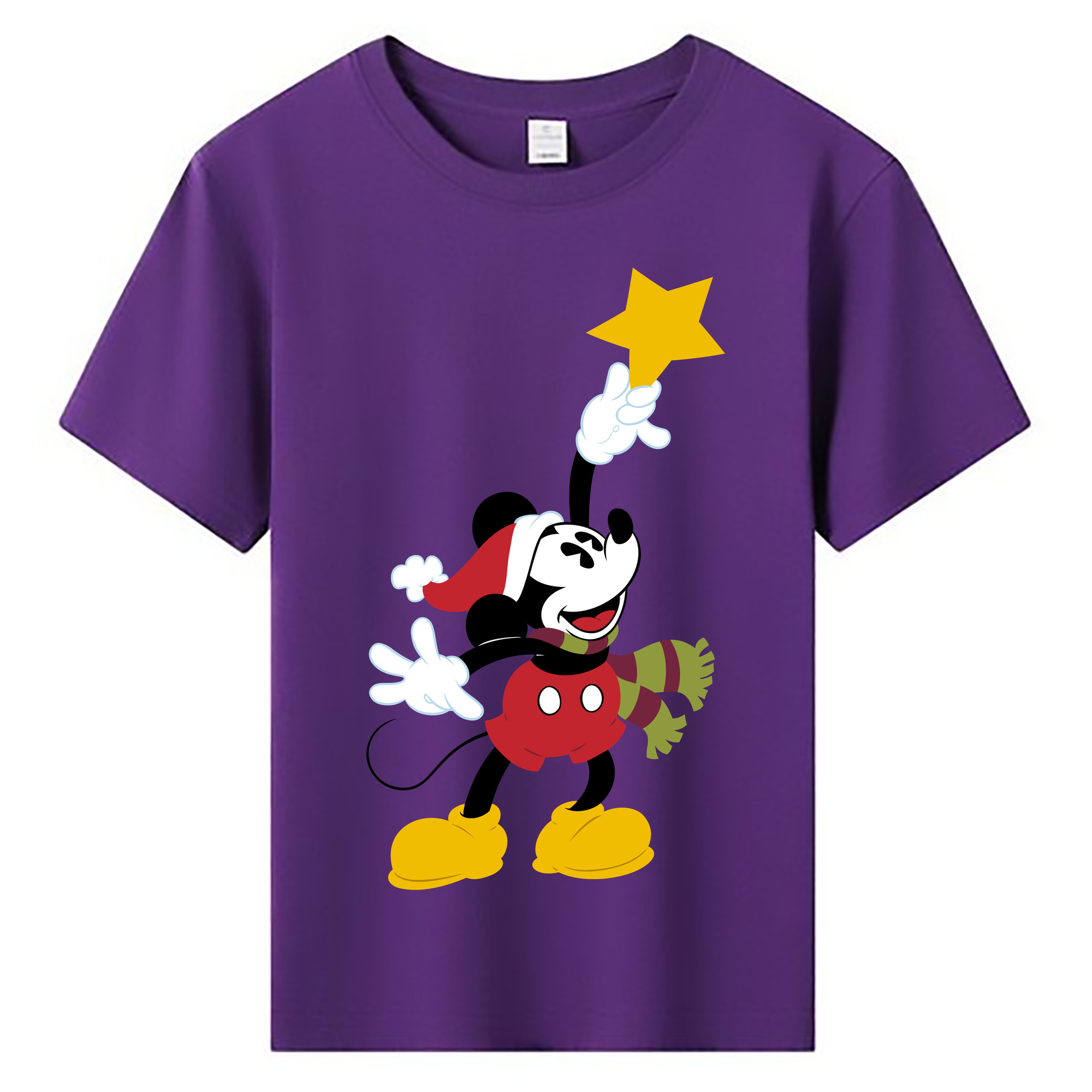 ミッキーマウス Mickey Mouse 綿100％キッズTシャツ（フロントプリント）