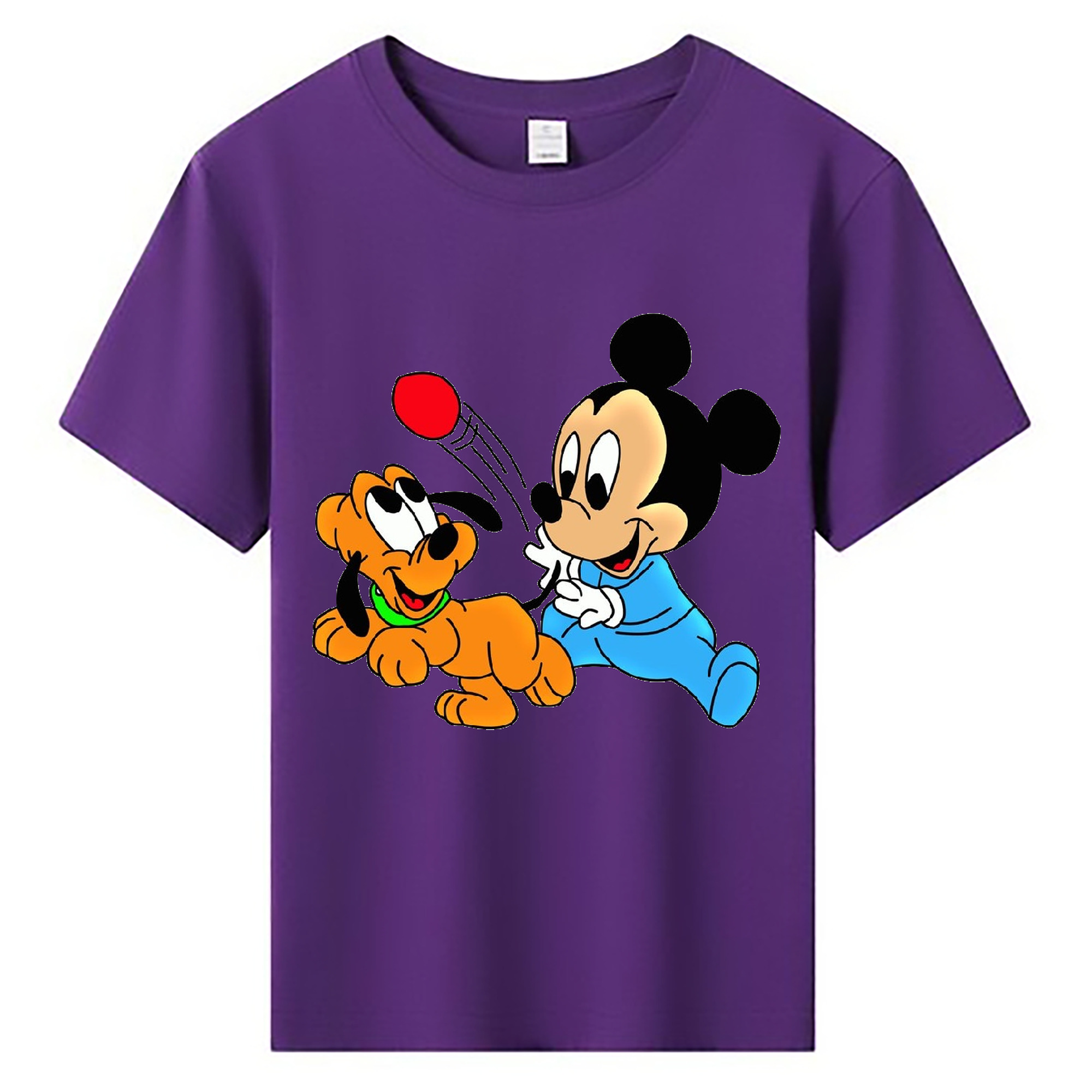 ミッキーマウス Mickey Mouse 綿100％キッズTシャツ（フロントプリント）