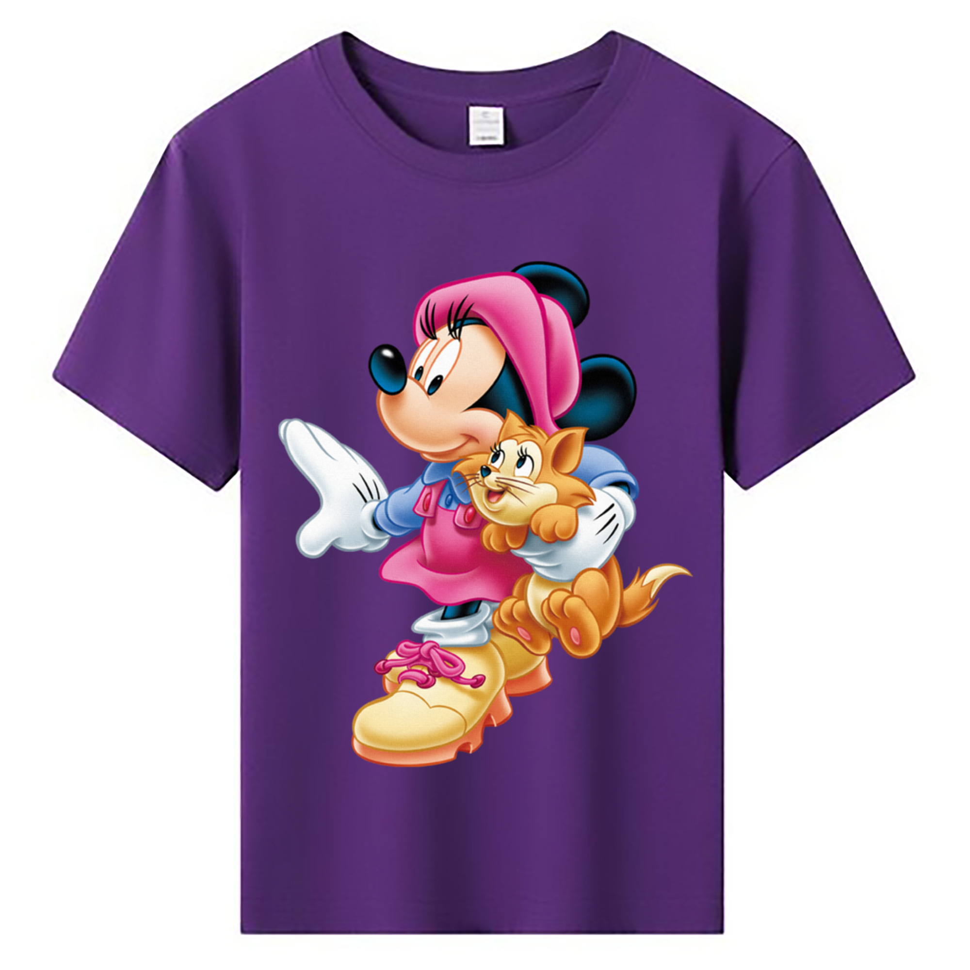 ミッキーマウス Mickey Mouse 綿100％キッズTシャツ（フロントプリント）