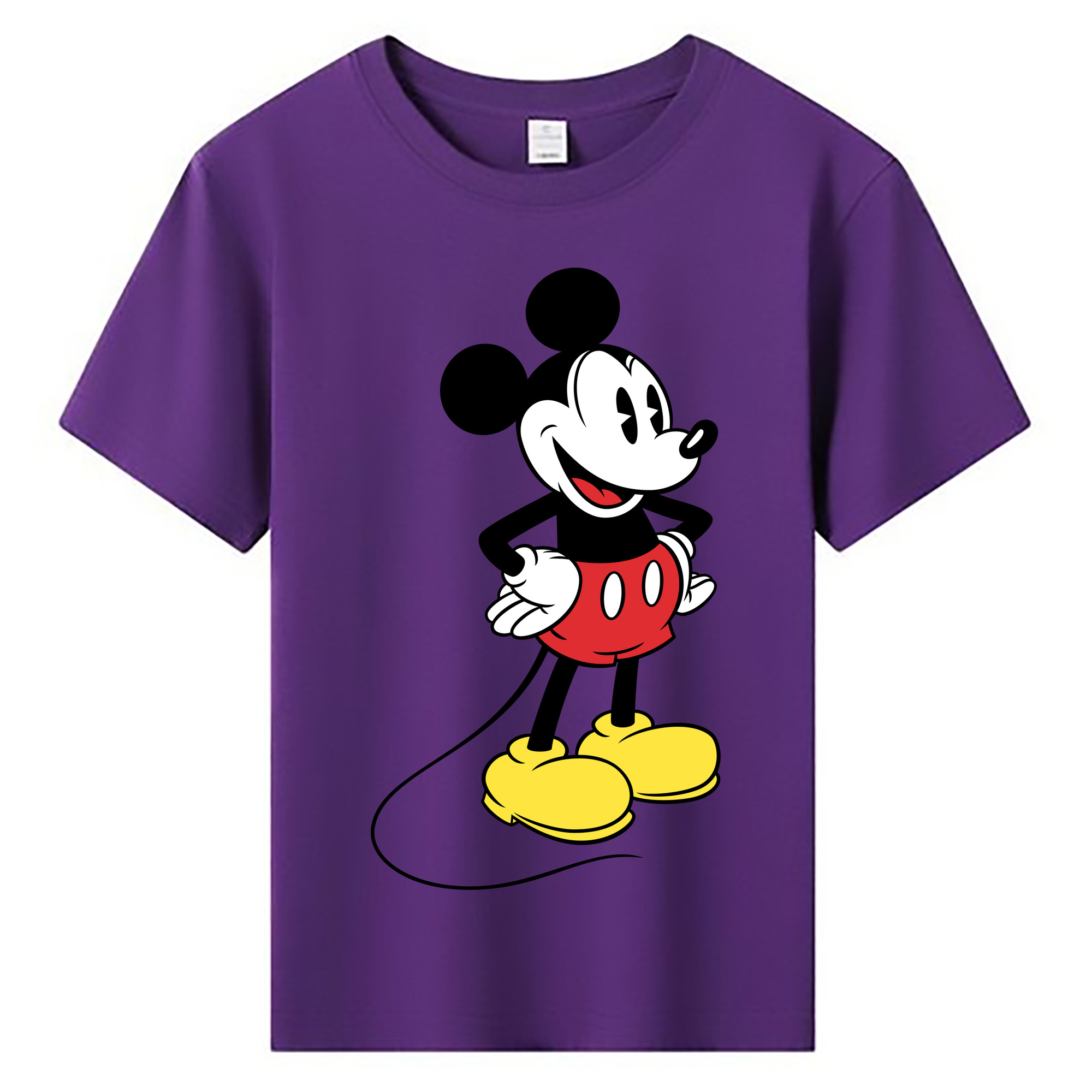 ミッキーマウス Mickey Mouse 綿100％キッズTシャツ（フロントプリント）