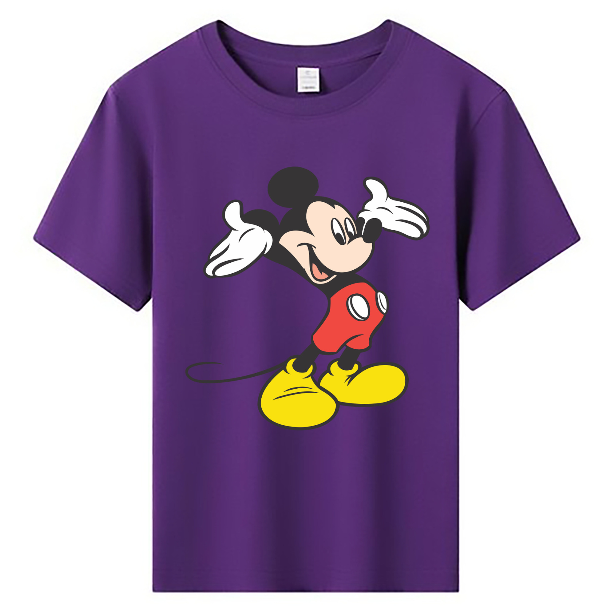 ミッキーマウス Mickey Mouse 綿100％キッズTシャツ（フロントプリント）
