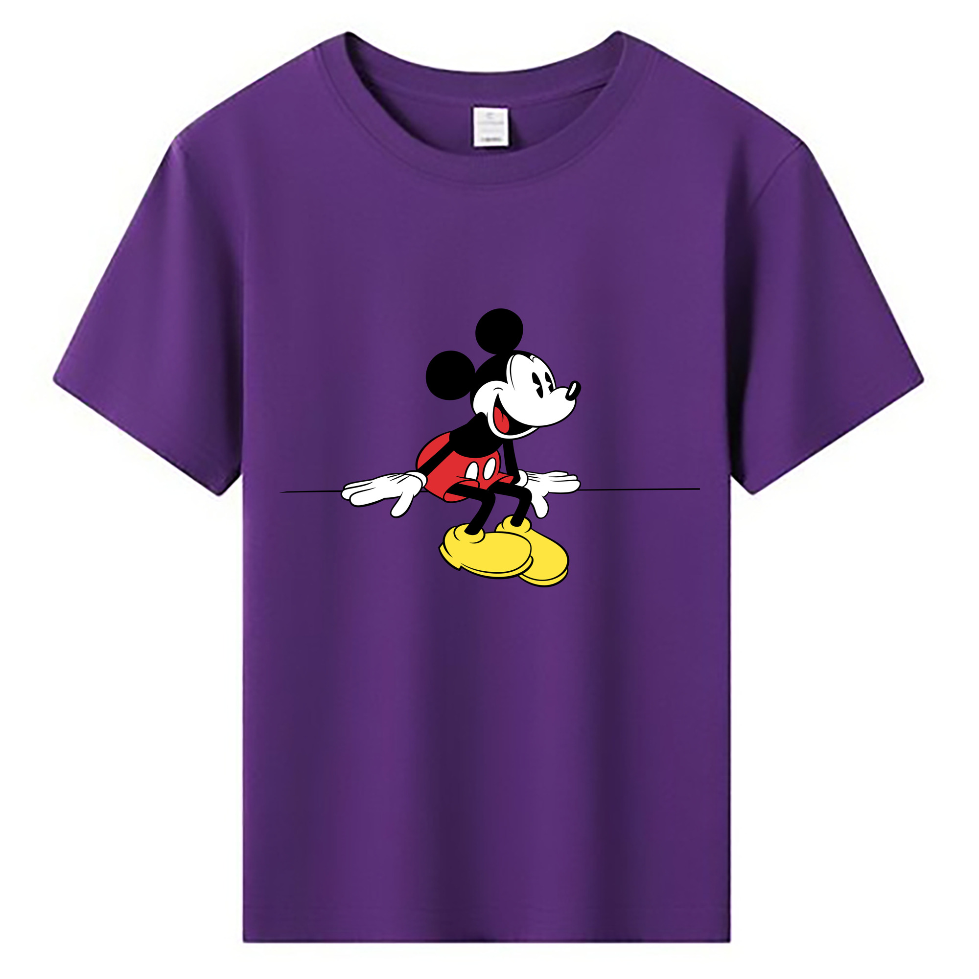 ミッキーマウス Mickey Mouse 綿100％キッズTシャツ（フロントプリント）