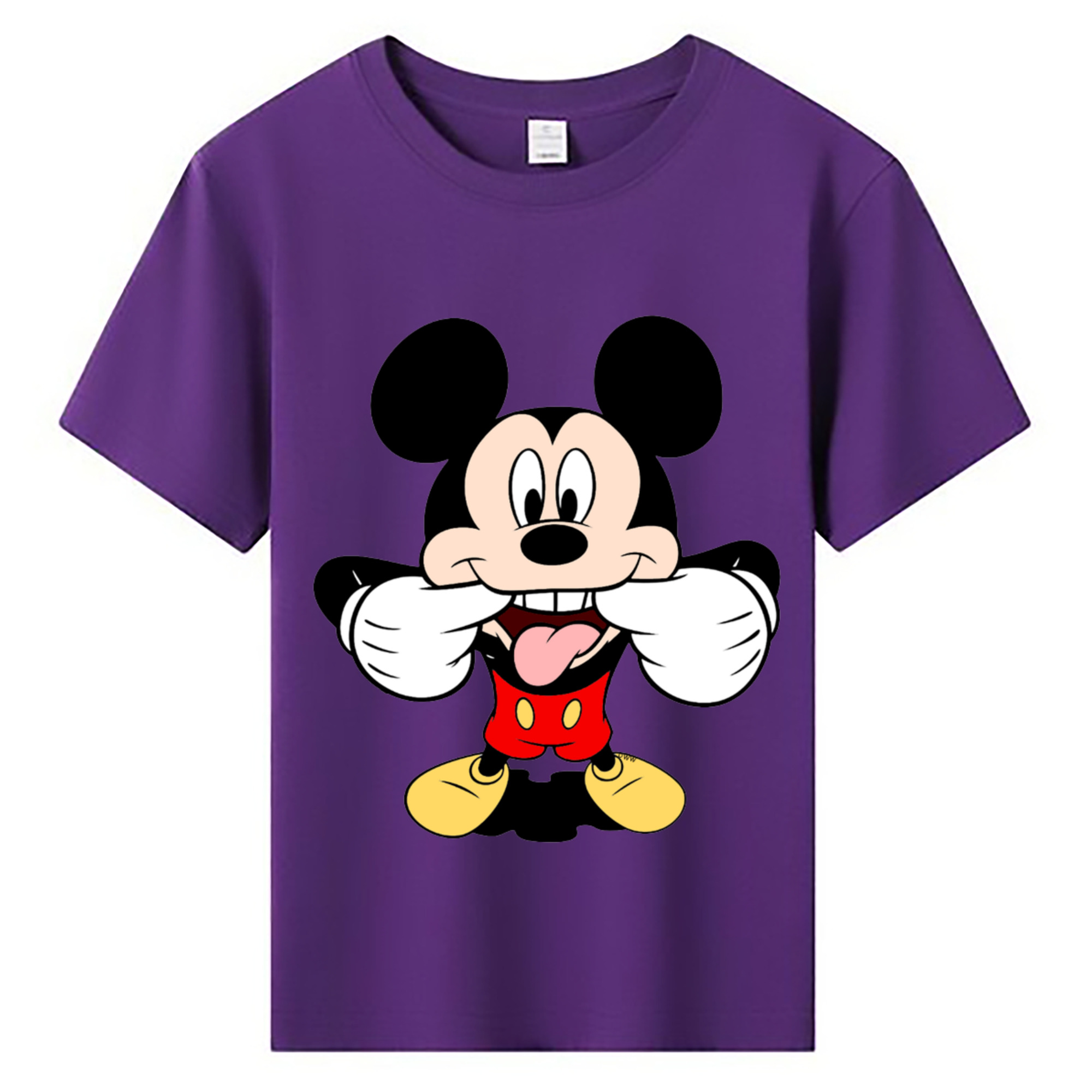 ミッキーマウス Mickey Mouse 綿100％キッズTシャツ（フロントプリント）