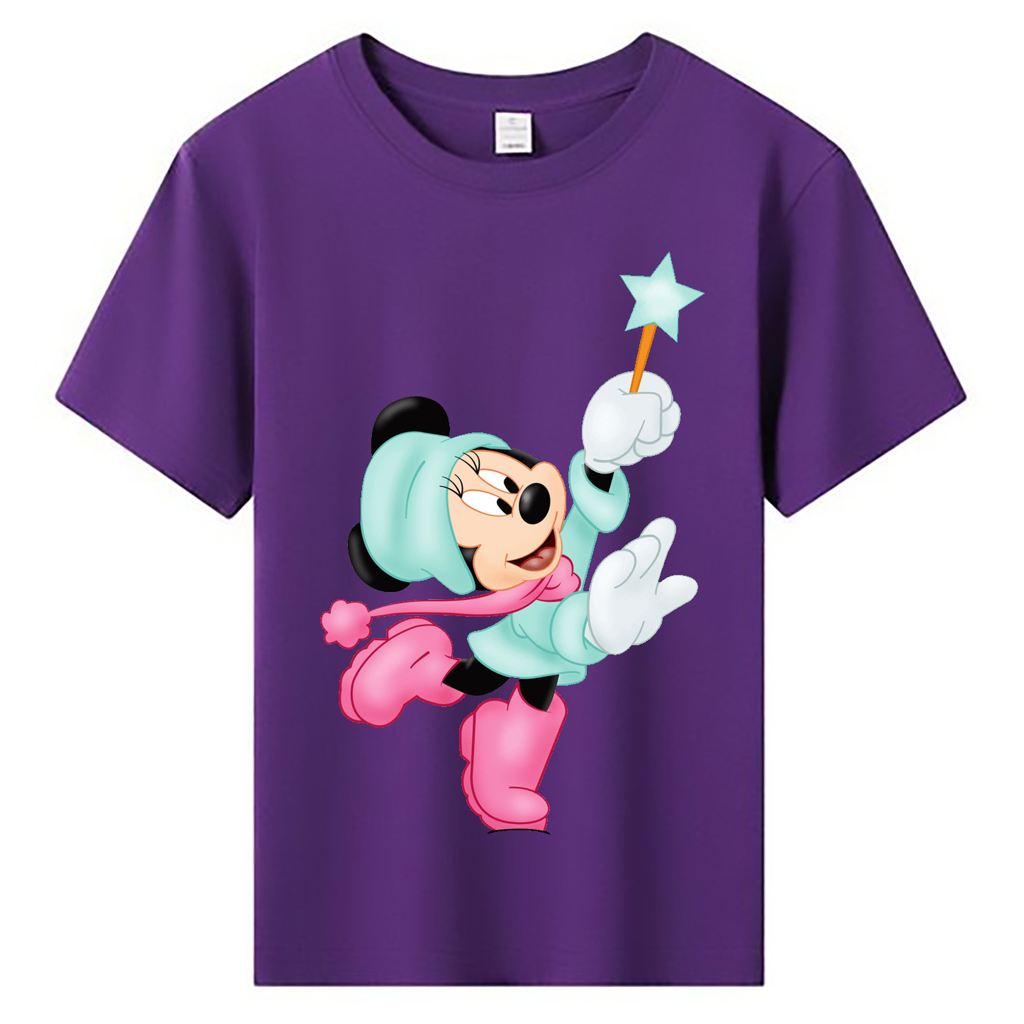 ミッキーマウス Mickey Mouse 綿100％キッズTシャツ（フロントプリント）