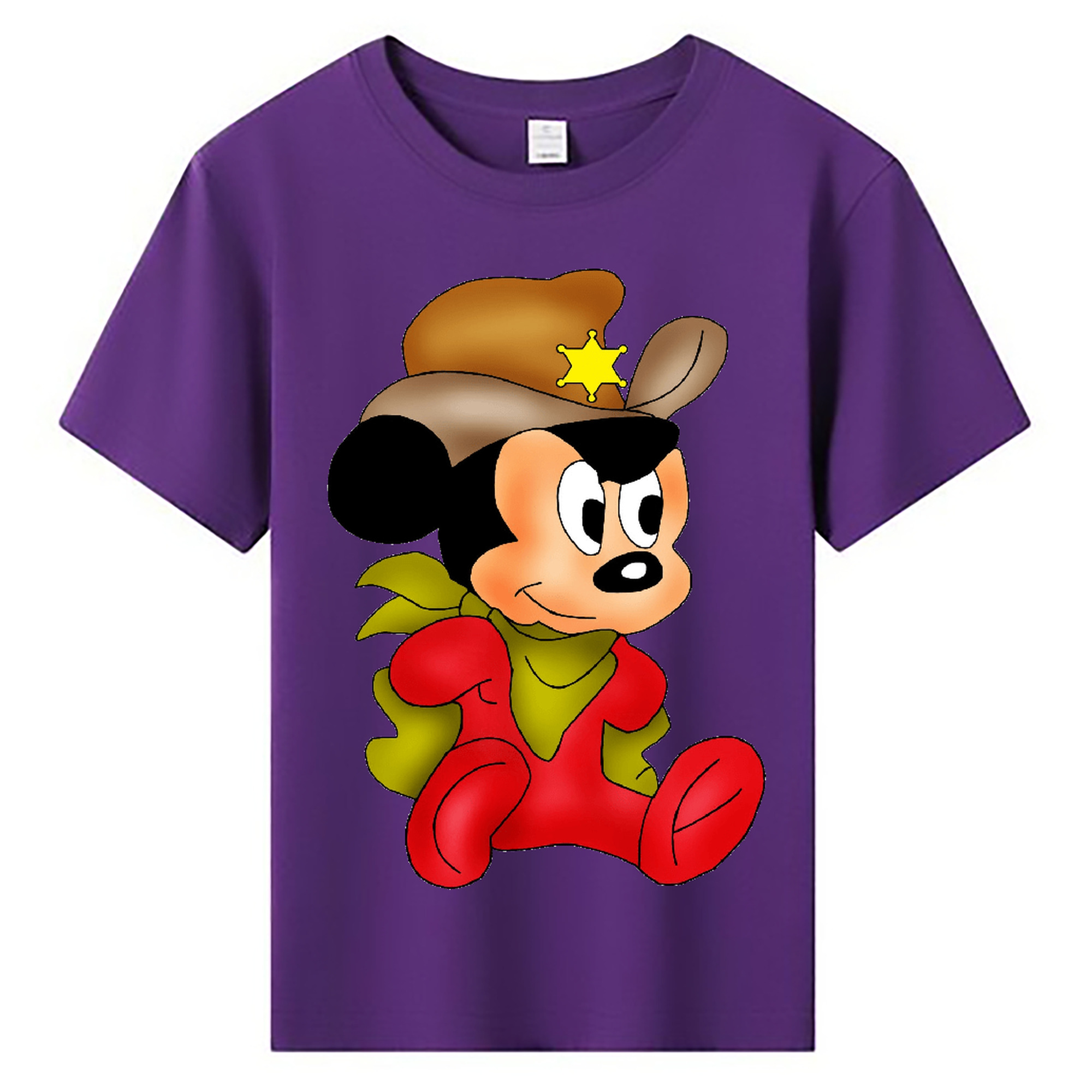 ミッキーマウス Mickey Mouse 綿100％キッズTシャツ（フロントプリント）