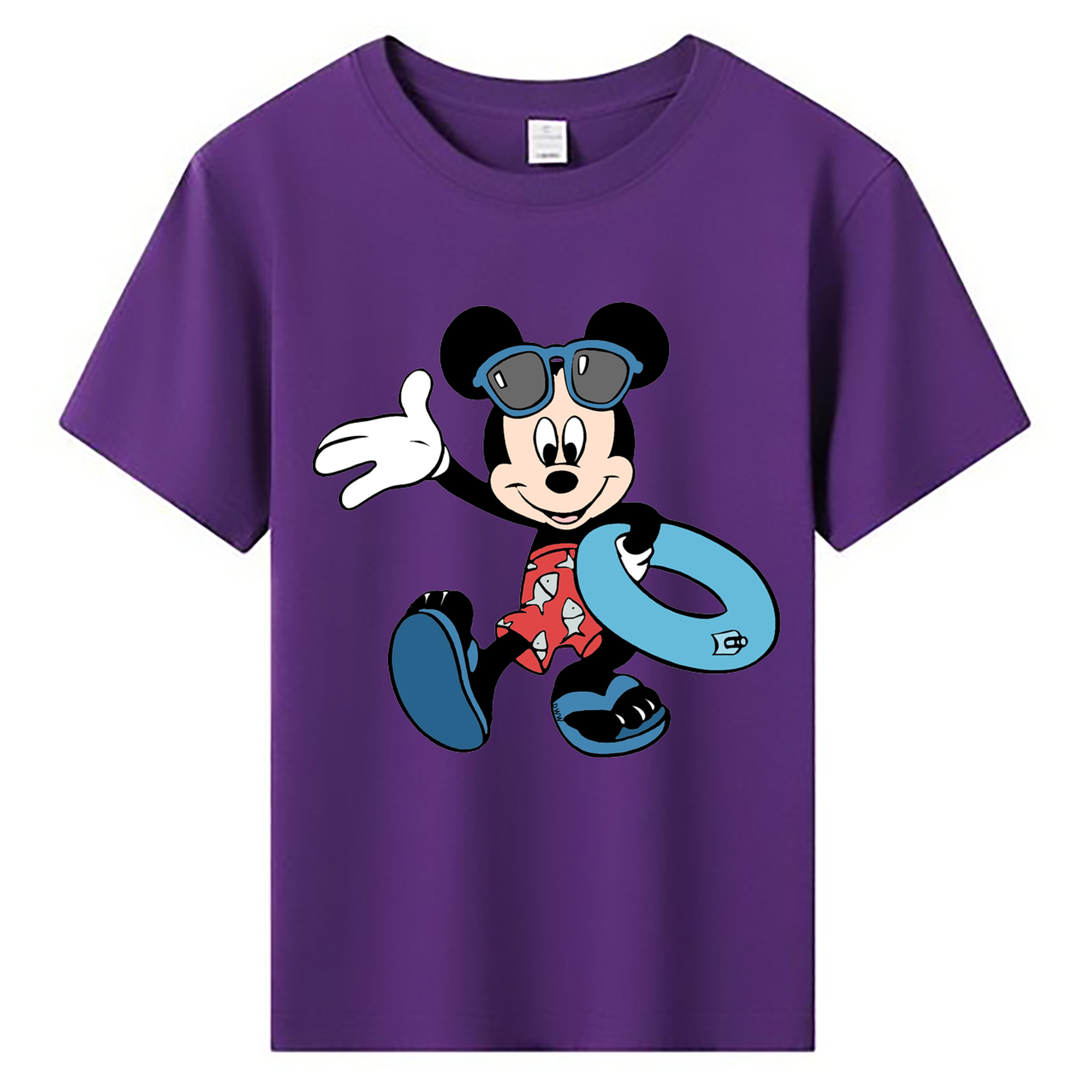 ミッキーマウス Mickey Mouse 綿100％キッズTシャツ（フロントプリント）