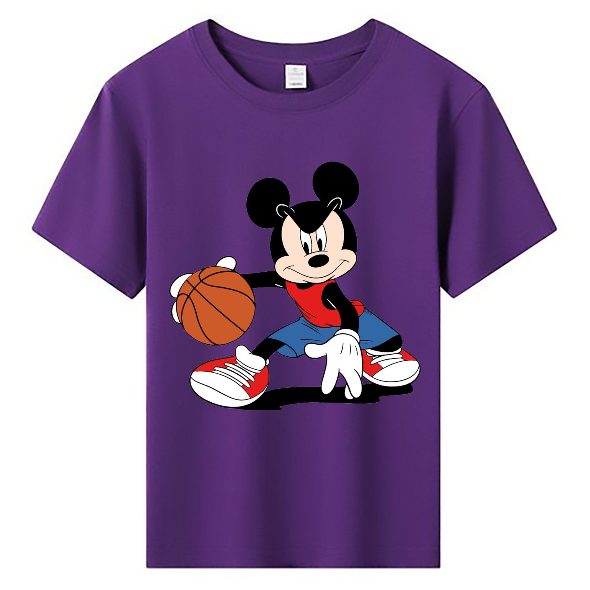 ミッキーマウス Mickey Mouse 綿100％キッズTシャツ（フロントプリント）