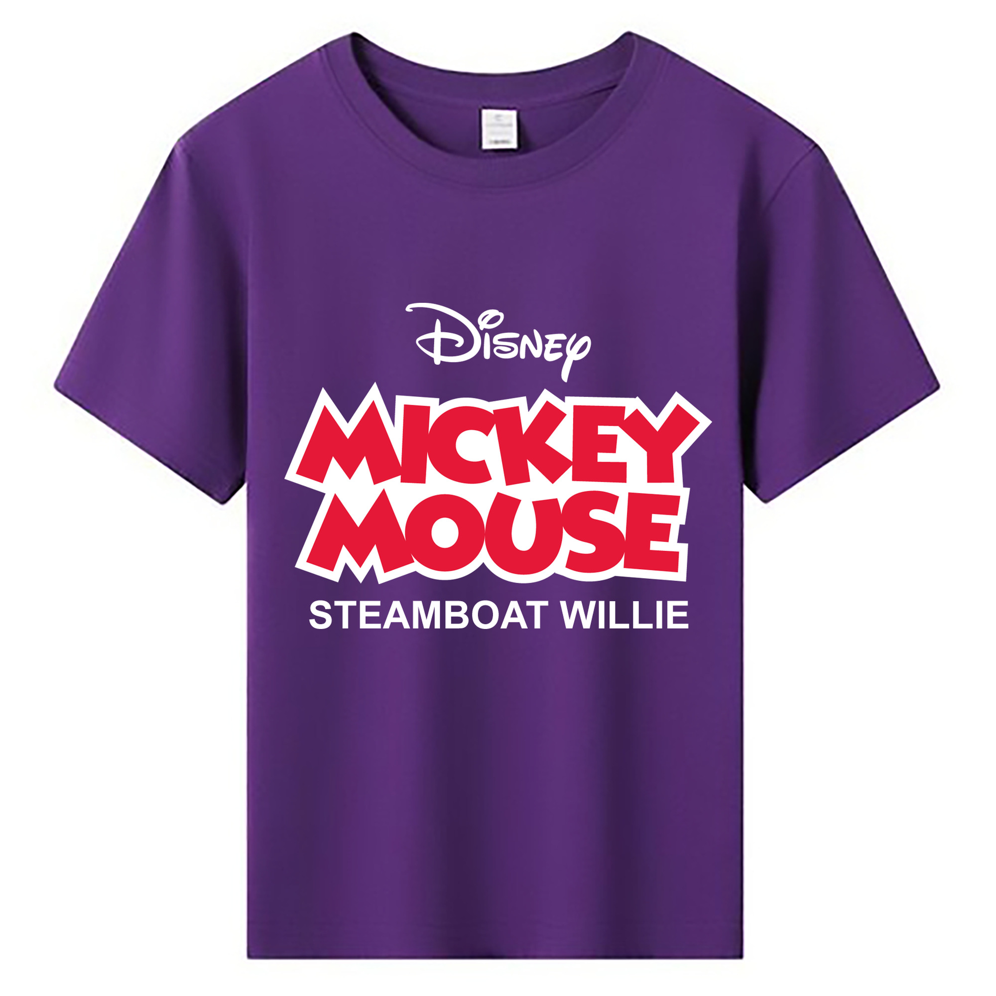 ミッキーマウス Mickey Mouse 綿100％キッズTシャツ（フロントプリント）