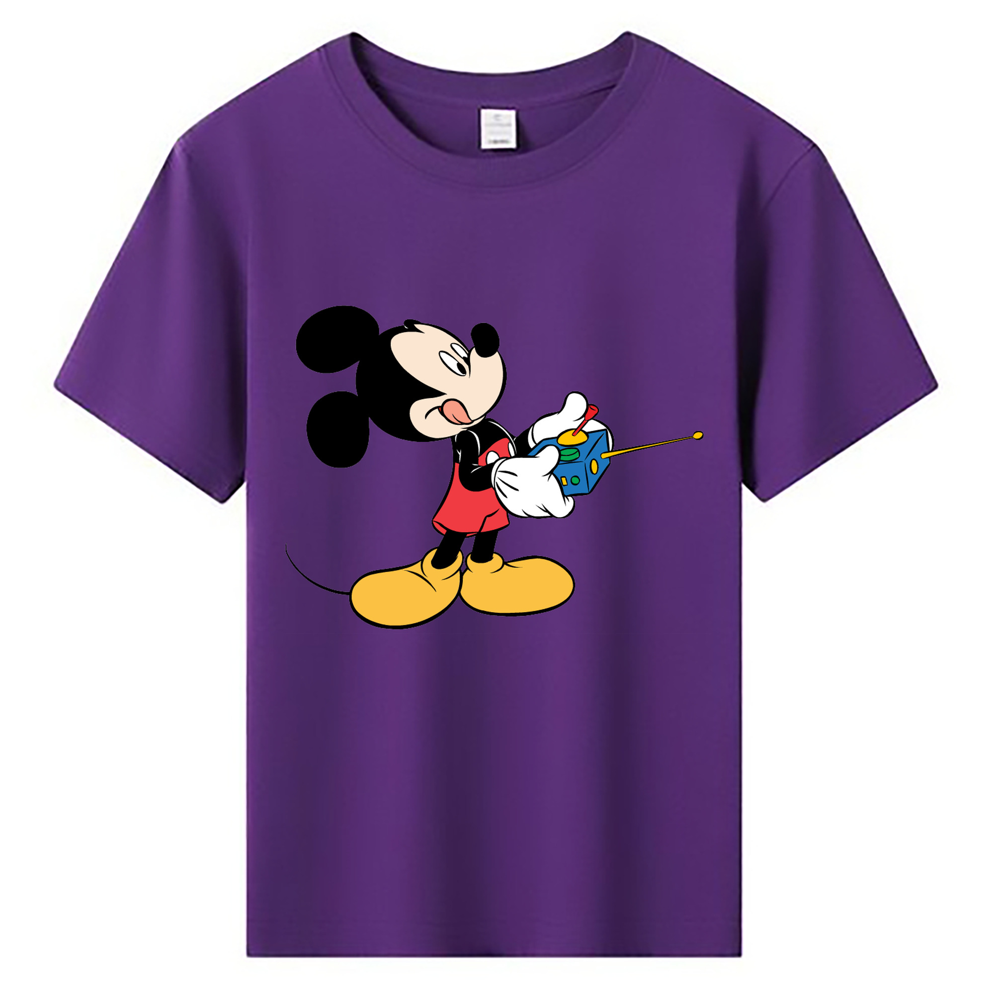 ミッキーマウス Mickey Mouse 綿100％キッズTシャツ（フロントプリント）