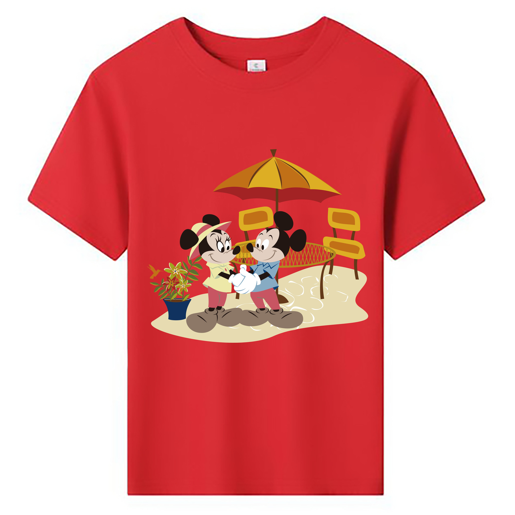 ミッキーマウス Mickey Mouse 綿100％キッズTシャツ（フロントプリント）