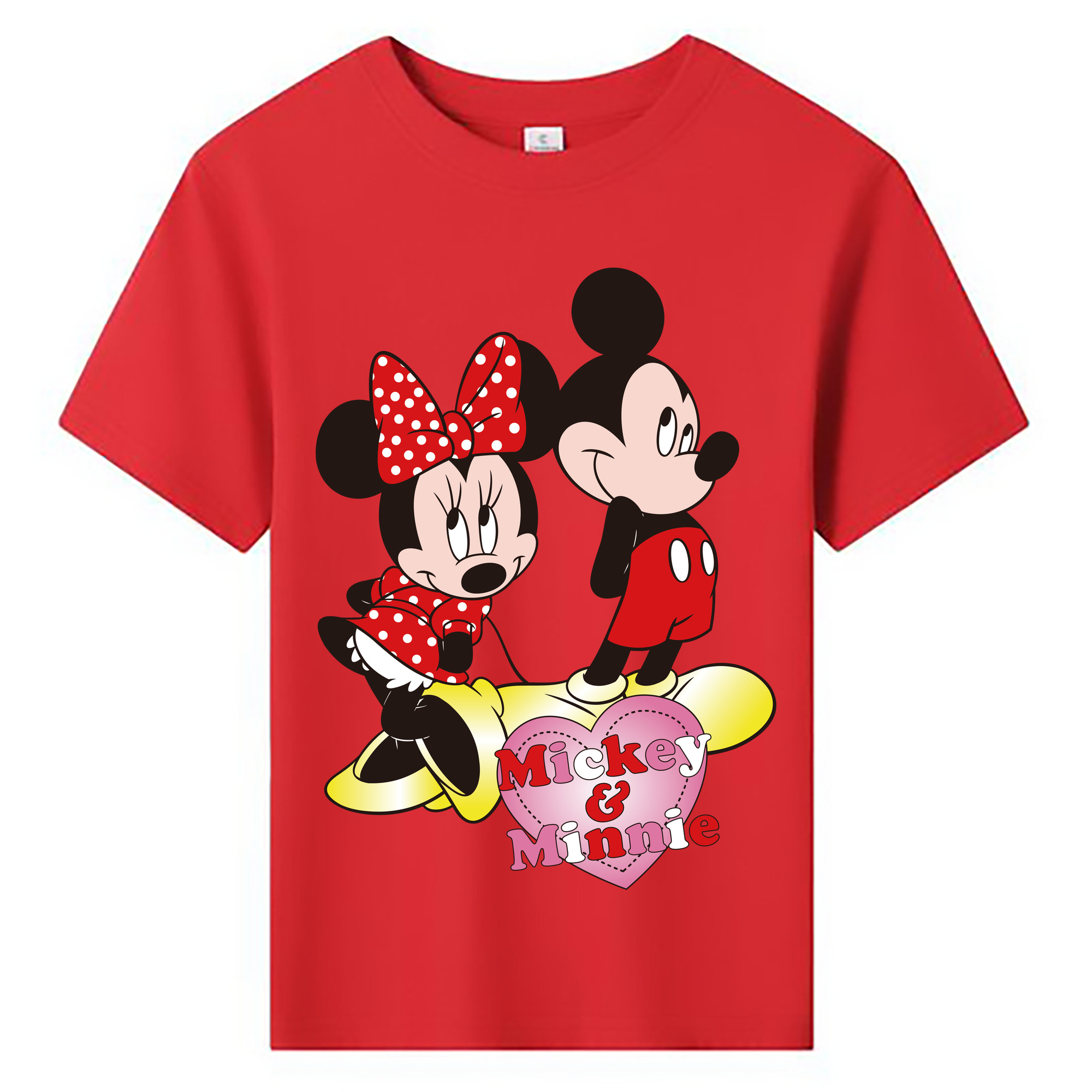 ミッキーマウス Mickey Mouse 綿100％キッズTシャツ（フロントプリント）