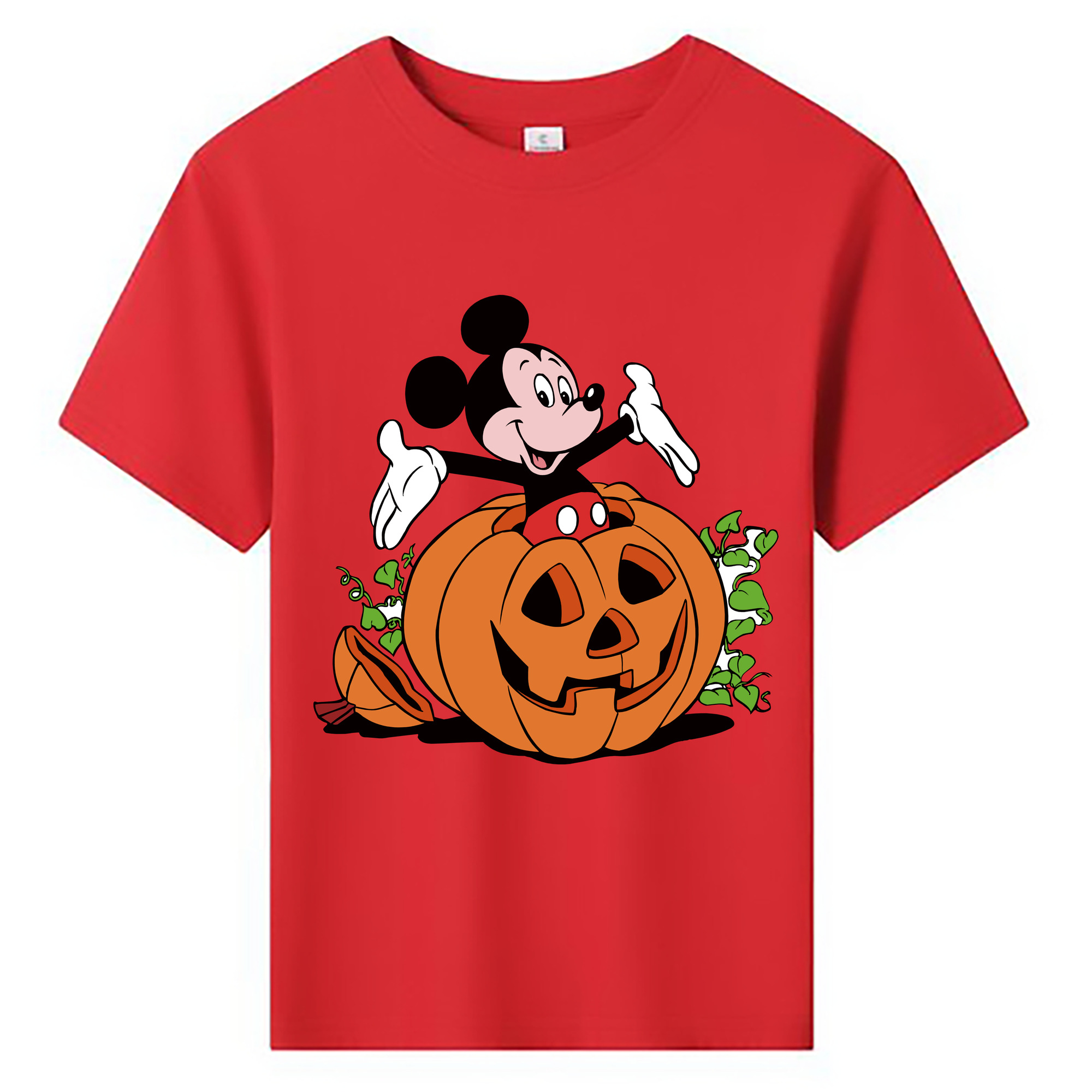 ミッキーマウス Mickey Mouse 綿100％キッズTシャツ（フロントプリント）