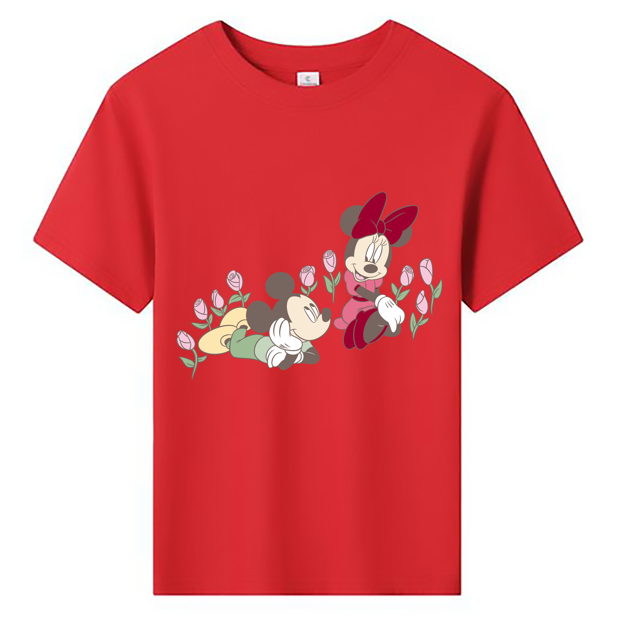 ミッキーマウス Mickey Mouse 綿100％キッズTシャツ（フロントプリント）