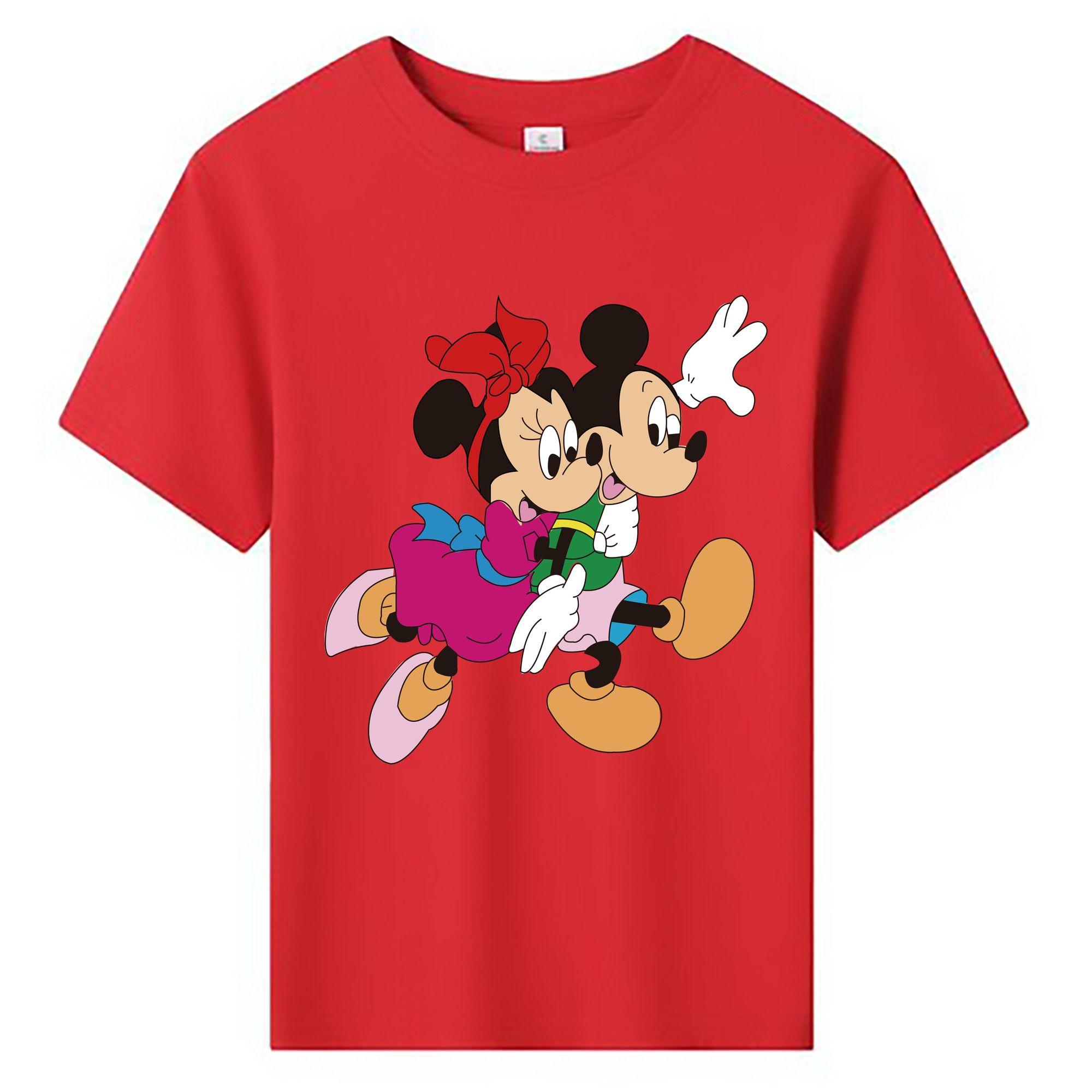 ミッキーマウス Mickey Mouse 綿100％キッズTシャツ（フロントプリント）