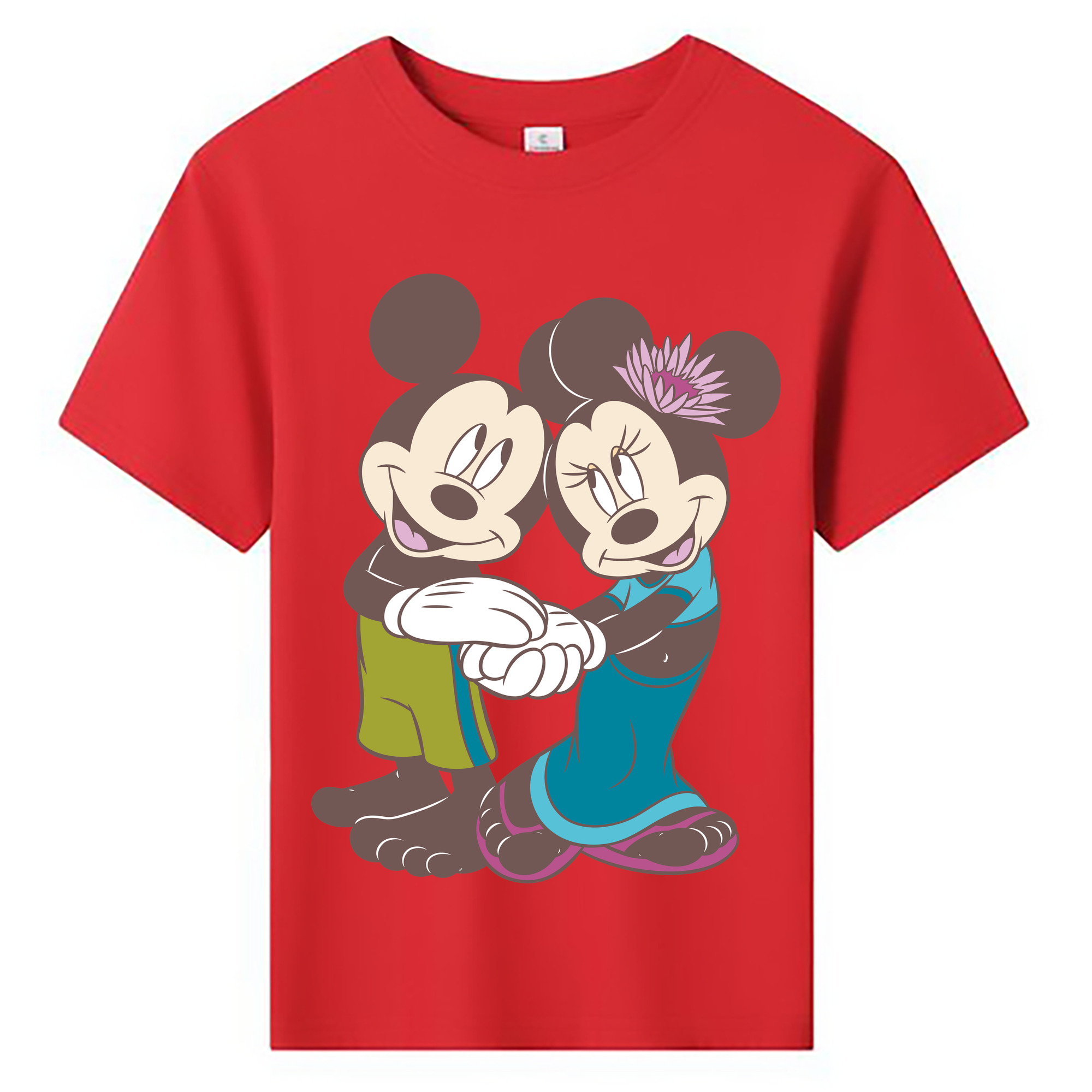 ミッキーマウス Mickey Mouse 綿100％キッズTシャツ（フロントプリント）