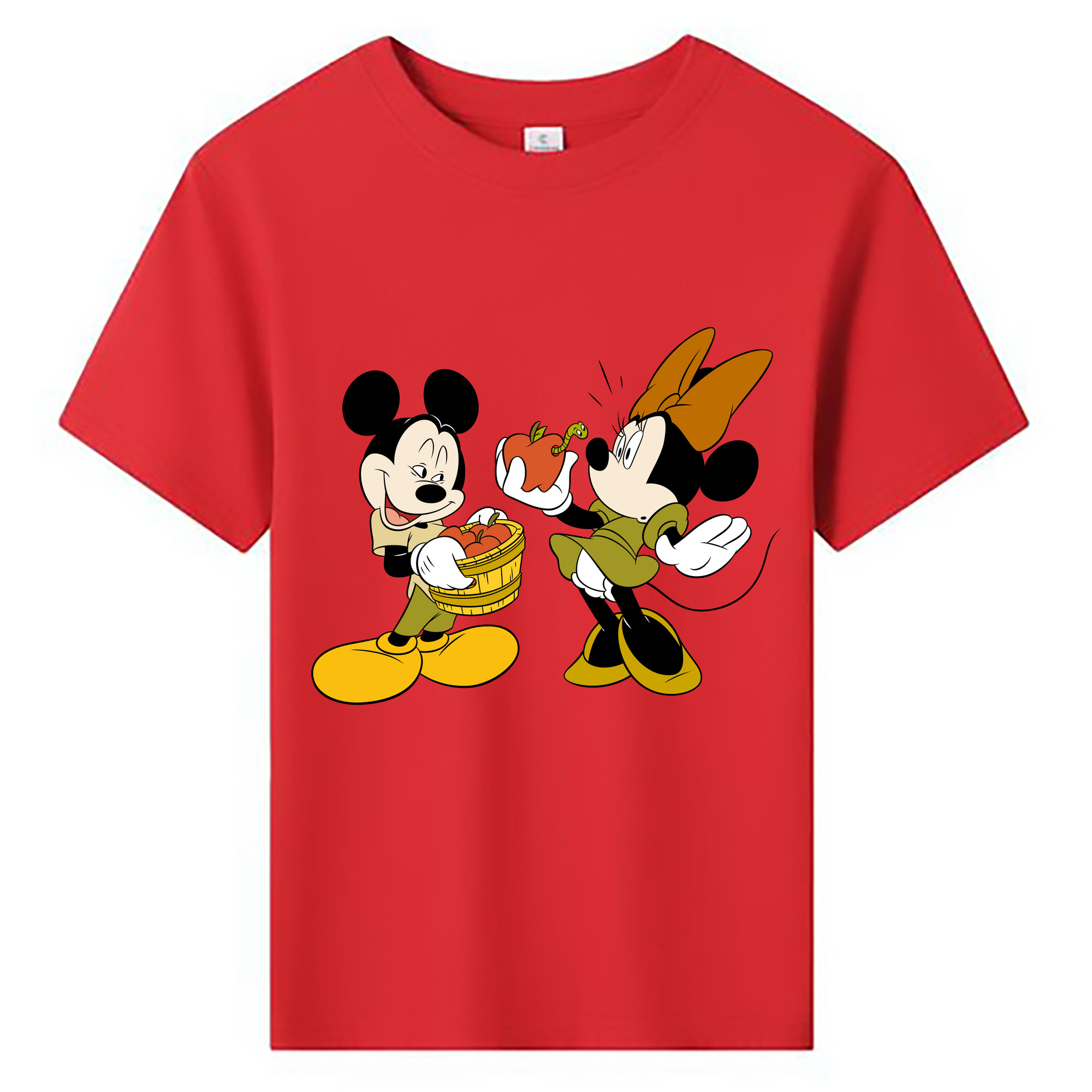 ミッキーマウス Mickey Mouse 綿100％キッズTシャツ（フロントプリント）