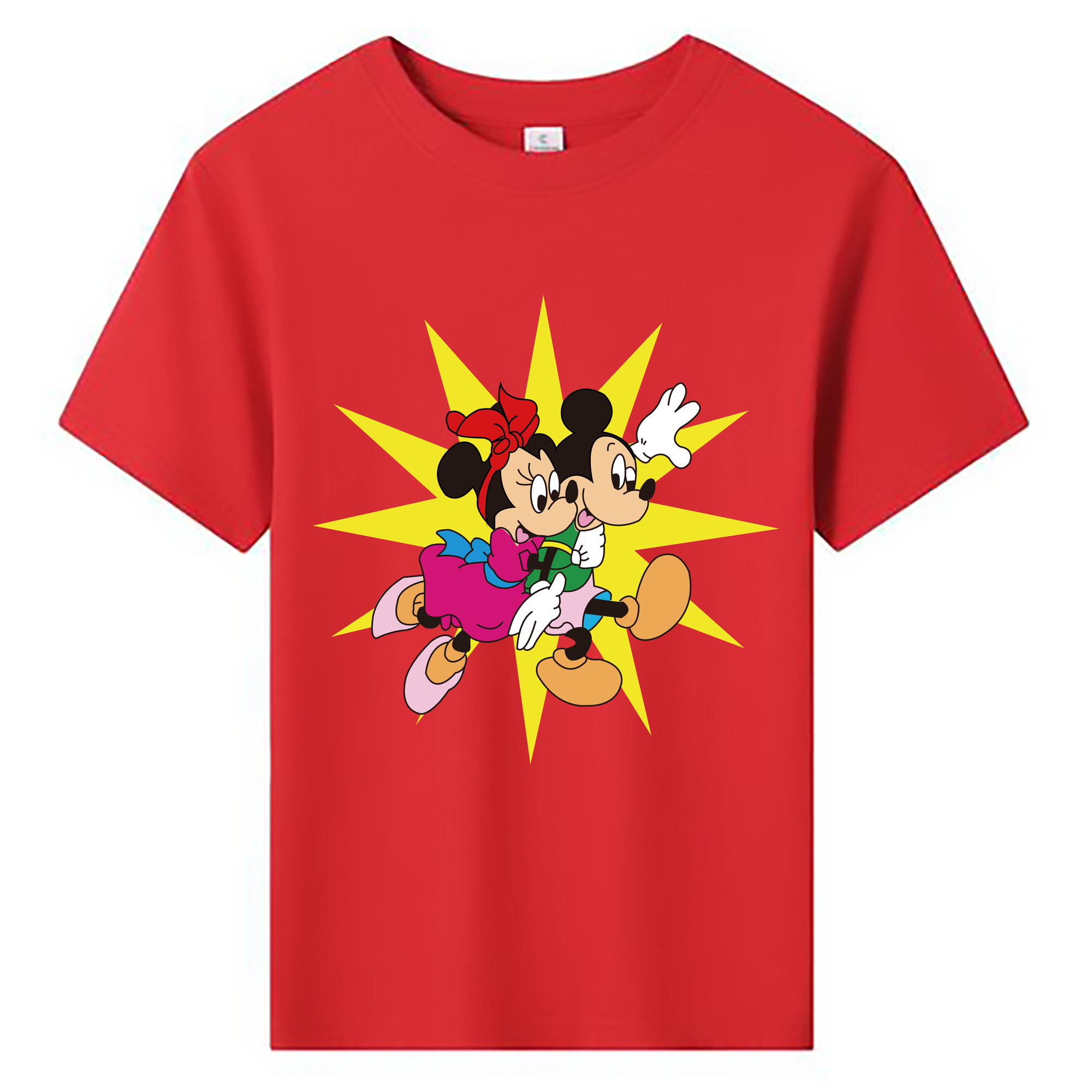 ミッキーマウス Mickey Mouse 綿100％キッズTシャツ（フロントプリント）