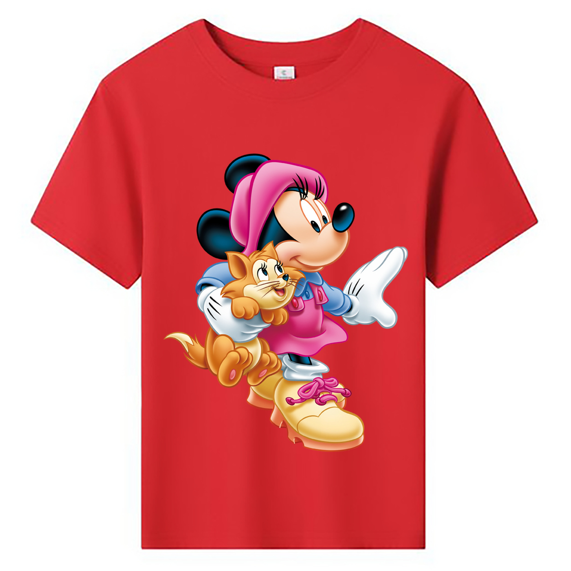 ミッキーマウス Mickey Mouse 綿100％キッズTシャツ（フロントプリント）
