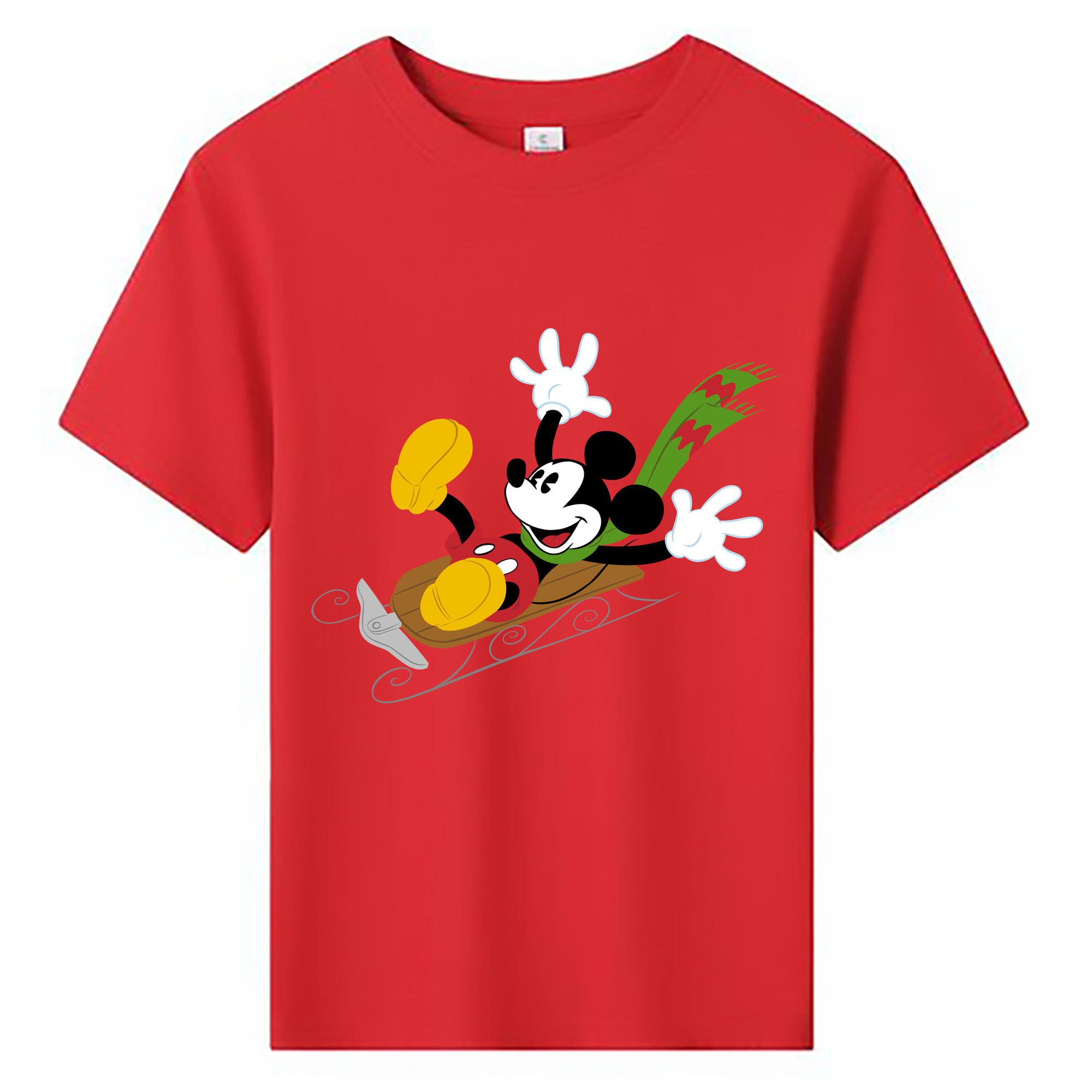 ミッキーマウス Mickey Mouse 綿100％キッズTシャツ（フロントプリント）