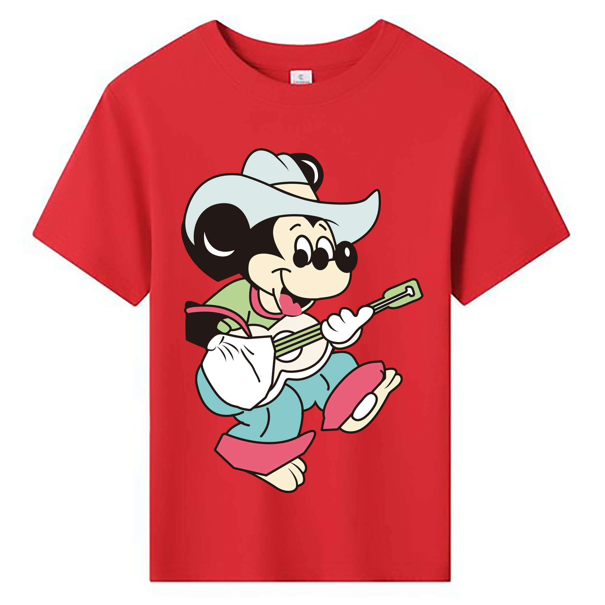 ミッキーマウス Mickey Mouse 綿100％キッズTシャツ（フロントプリント）
