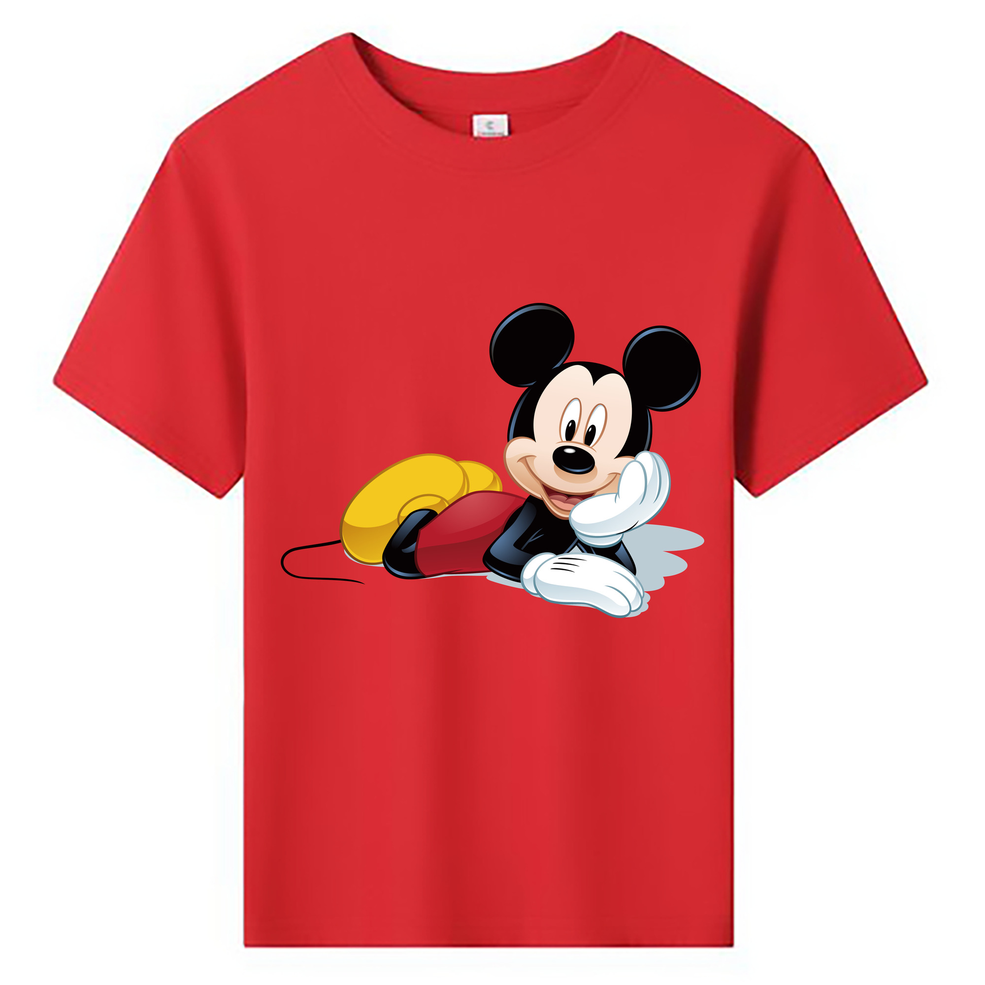 ミッキーマウス Mickey Mouse 綿100％キッズTシャツ（フロントプリント）