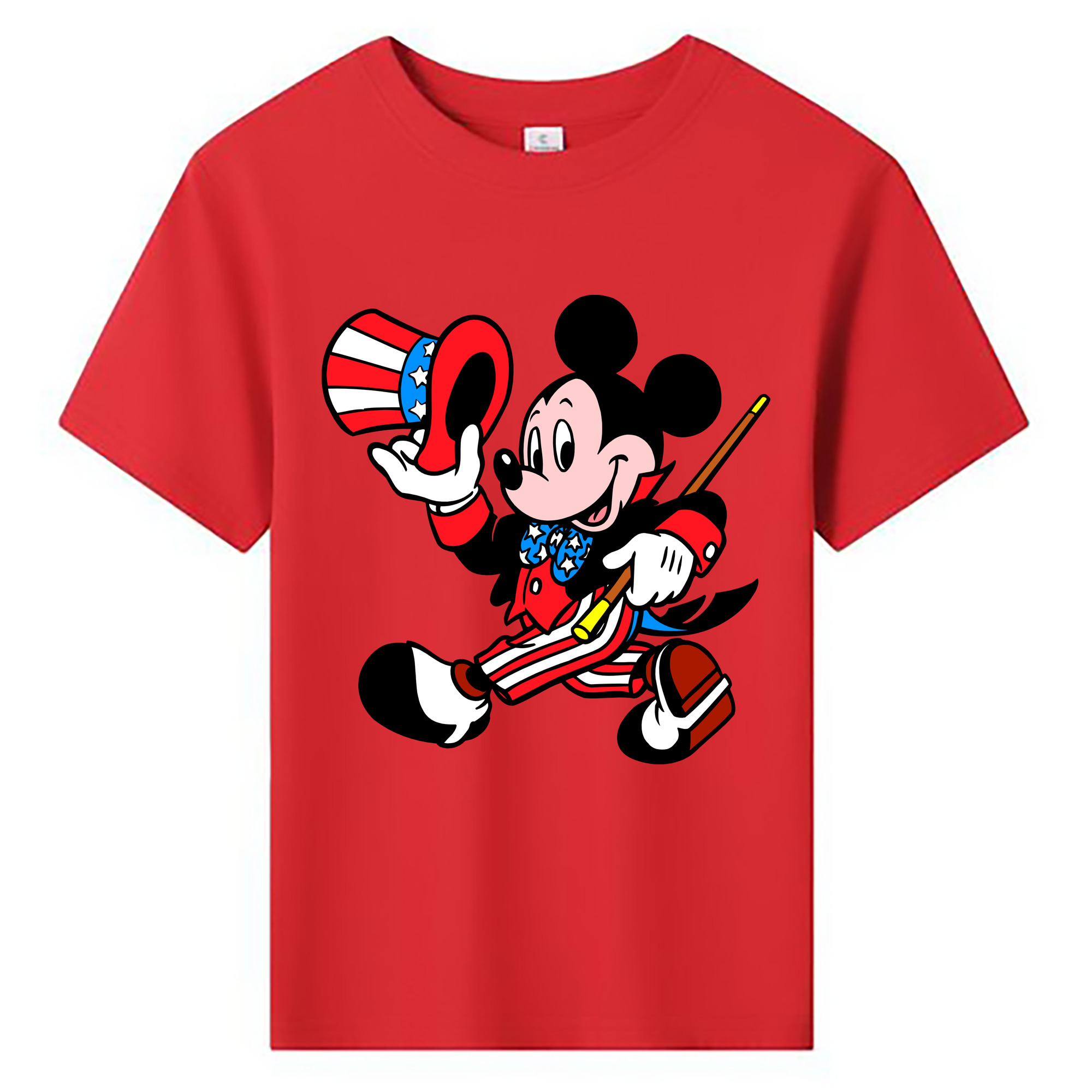 （画像用） ミッキーマウス Mickey Mouse 綿100％キッズTシャツ（フロントプリント）