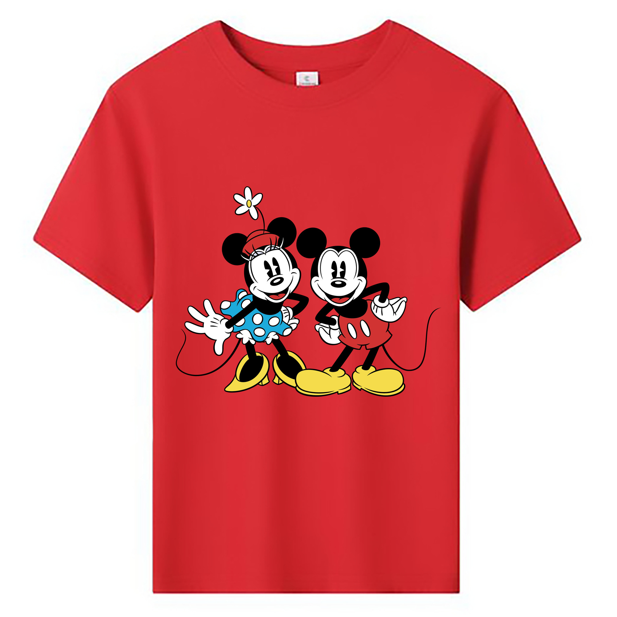 ミッキーマウス Mickey Mouse 綿100％キッズTシャツ（フロントプリント）
