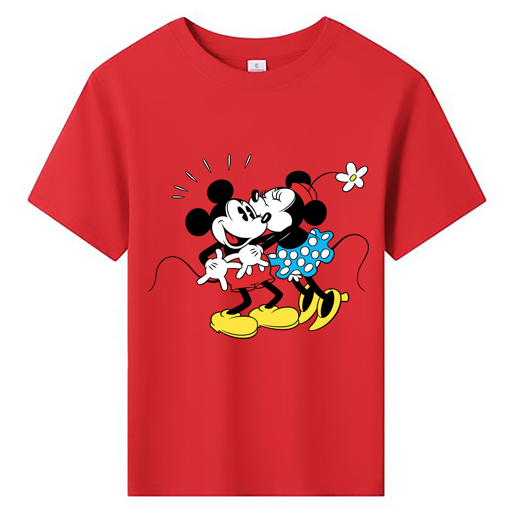 ミッキーマウス Mickey Mouse 綿100％キッズTシャツ（フロントプリント）