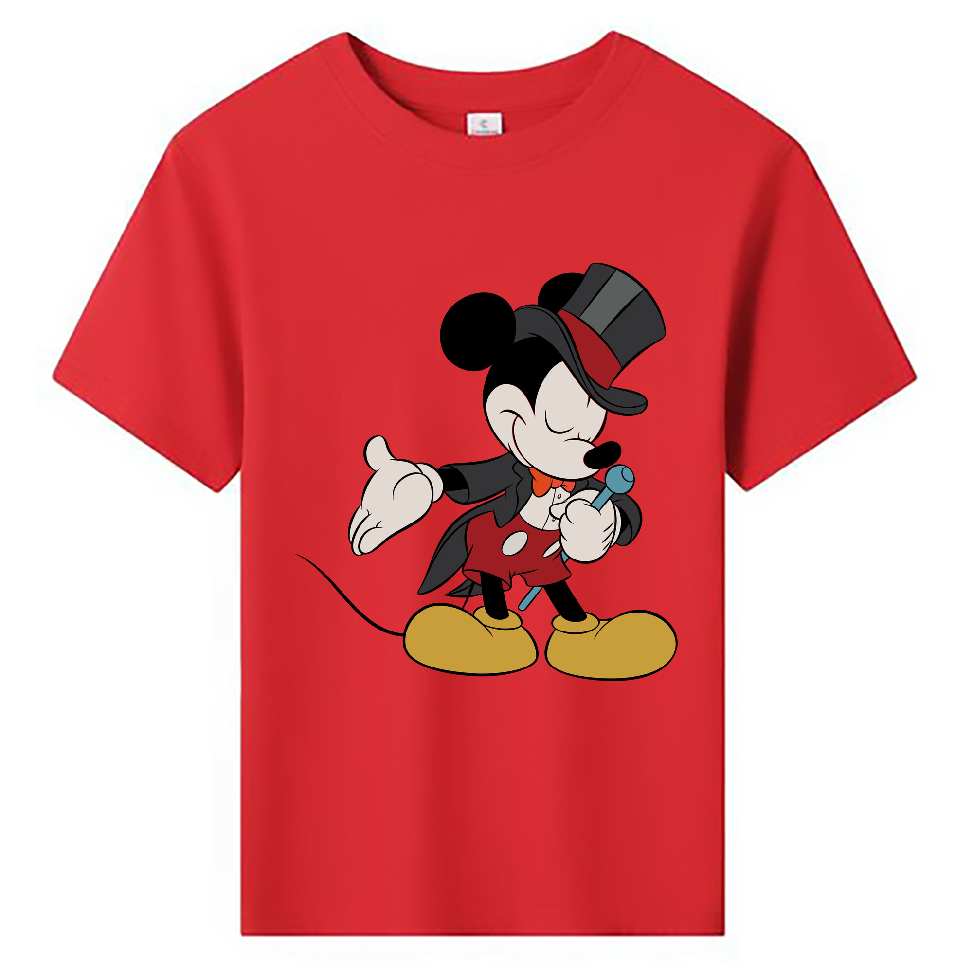 ミッキーマウス Mickey Mouse 綿100％キッズTシャツ（フロントプリント）