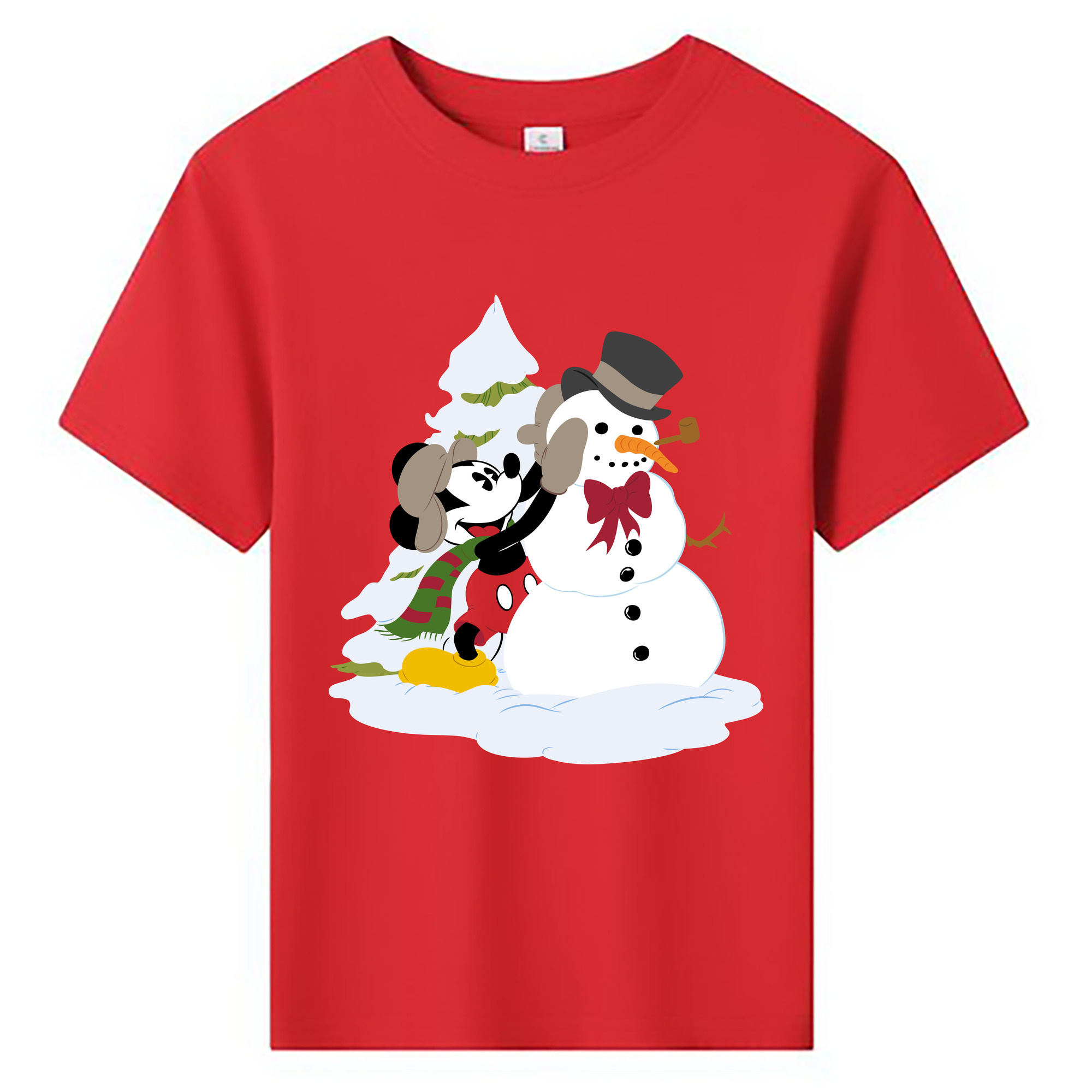 ミッキーマウス Mickey Mouse 綿100％キッズTシャツ（フロントプリント）