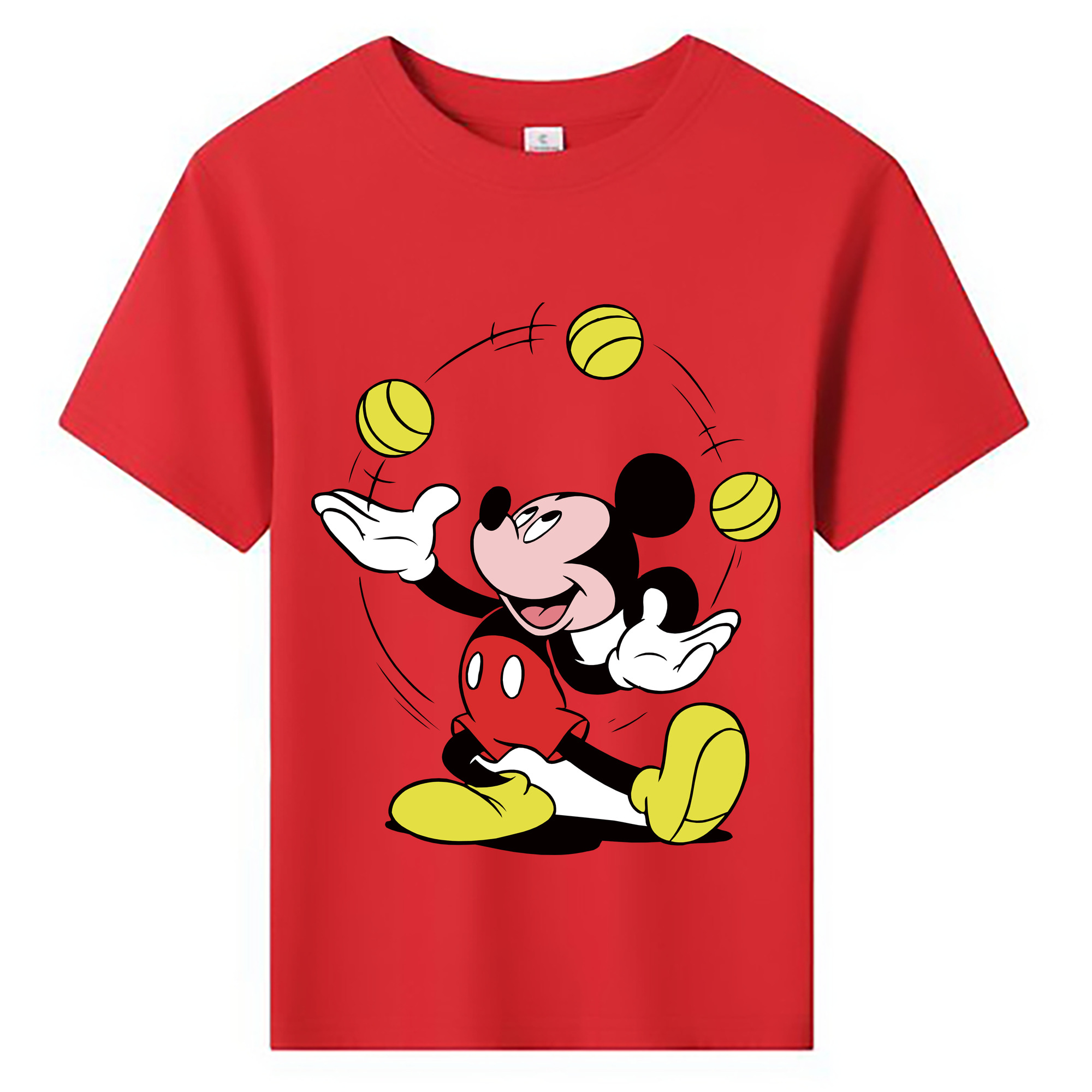 ミッキーマウス Mickey Mouse 綿100％キッズTシャツ（フロントプリント）