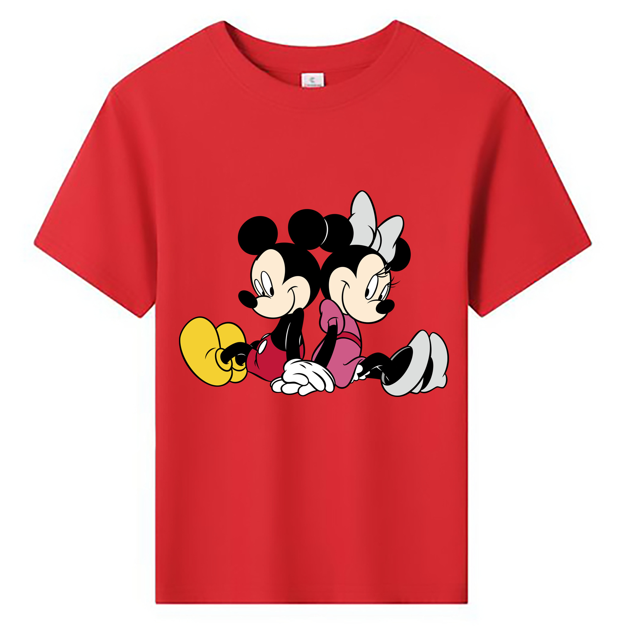 ミッキーマウス Mickey Mouse 綿100％キッズTシャツ（フロントプリント）