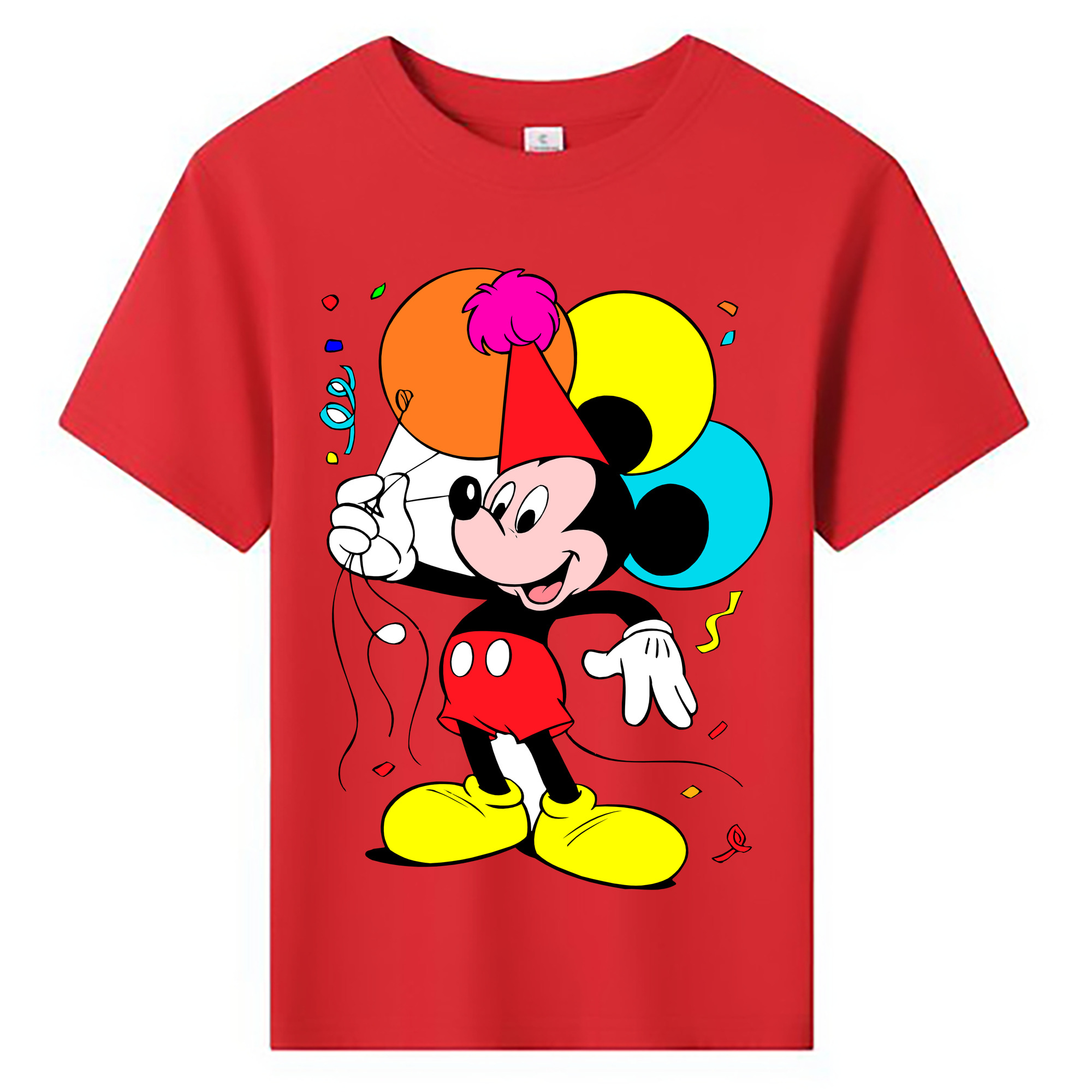 ミッキーマウス Mickey Mouse 綿100％キッズTシャツ（フロントプリント）