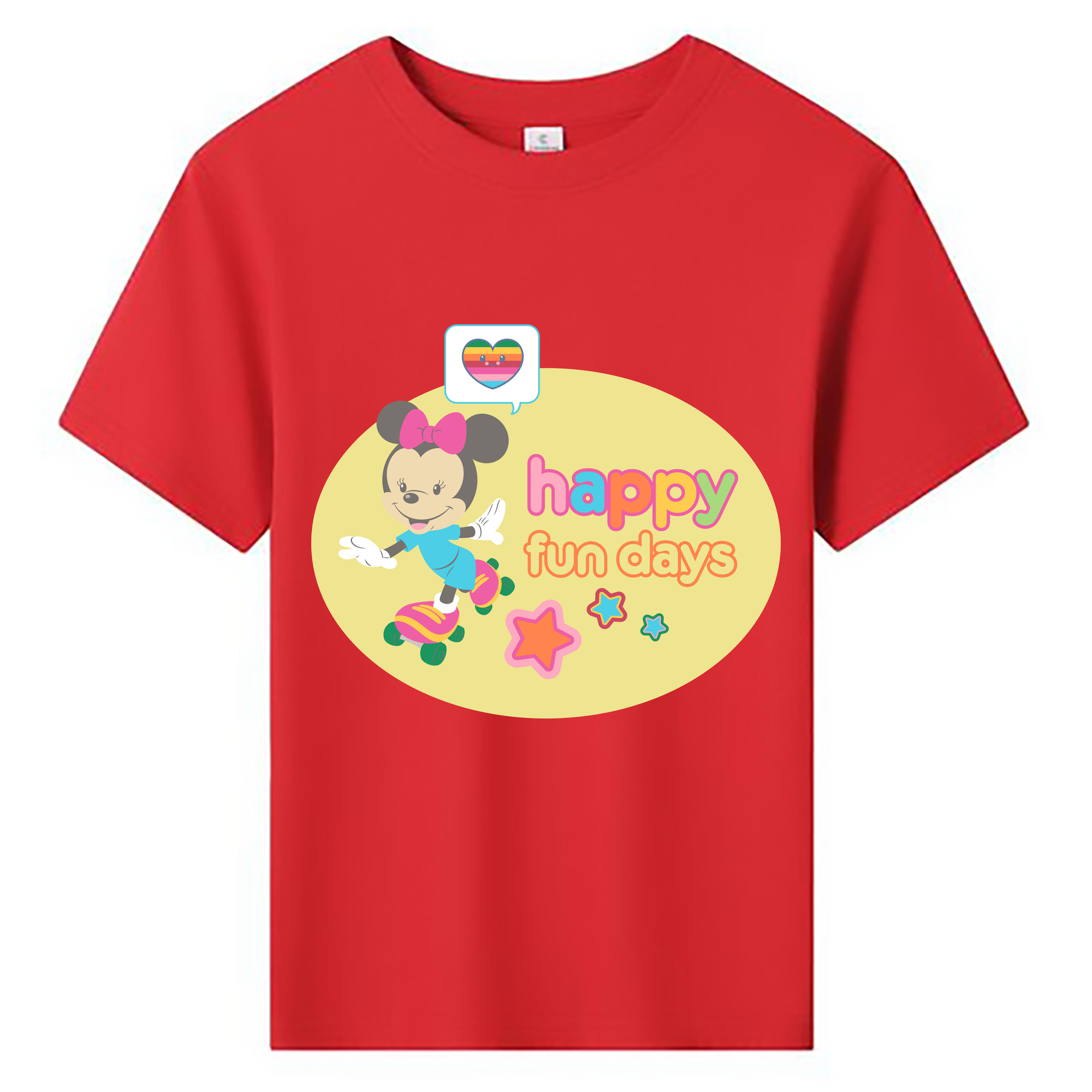 ミッキーマウス Mickey Mouse 綿100％キッズTシャツ（フロントプリント）