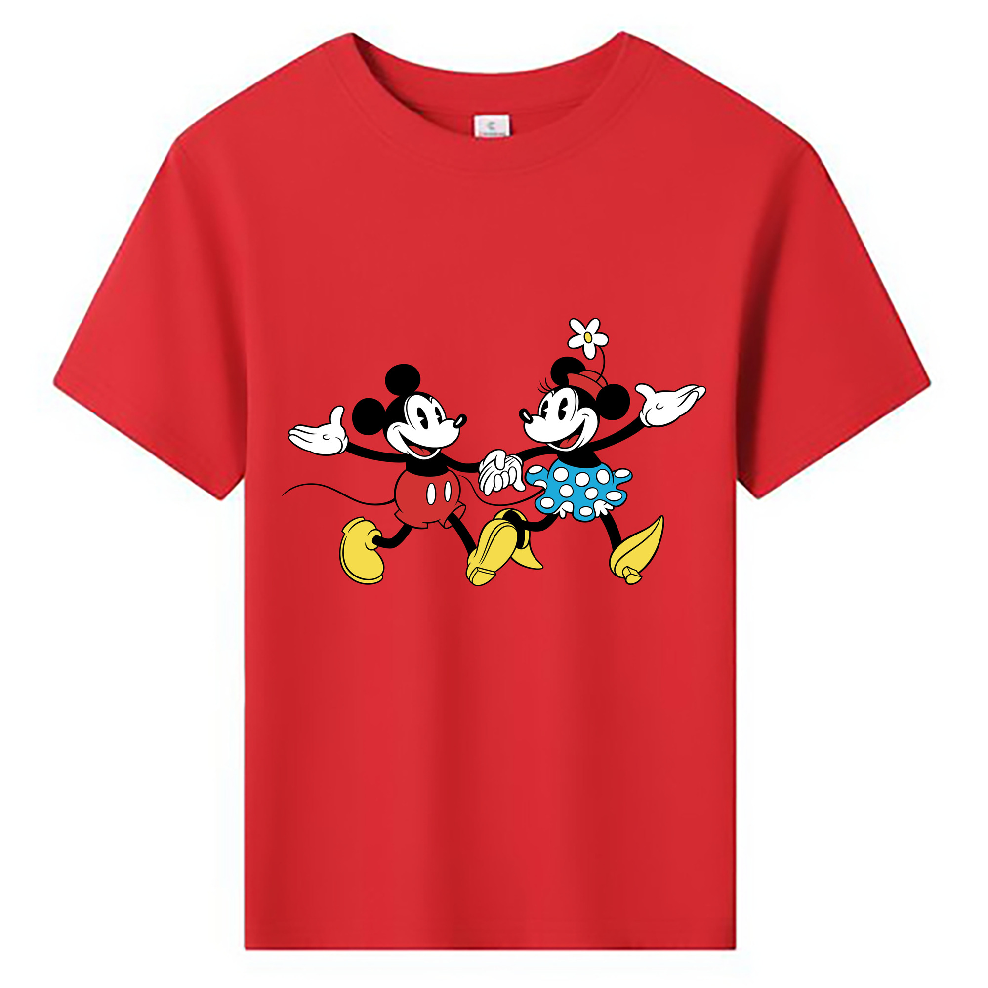 ミッキーマウス Mickey Mouse 綿100％キッズTシャツ（フロントプリント）
