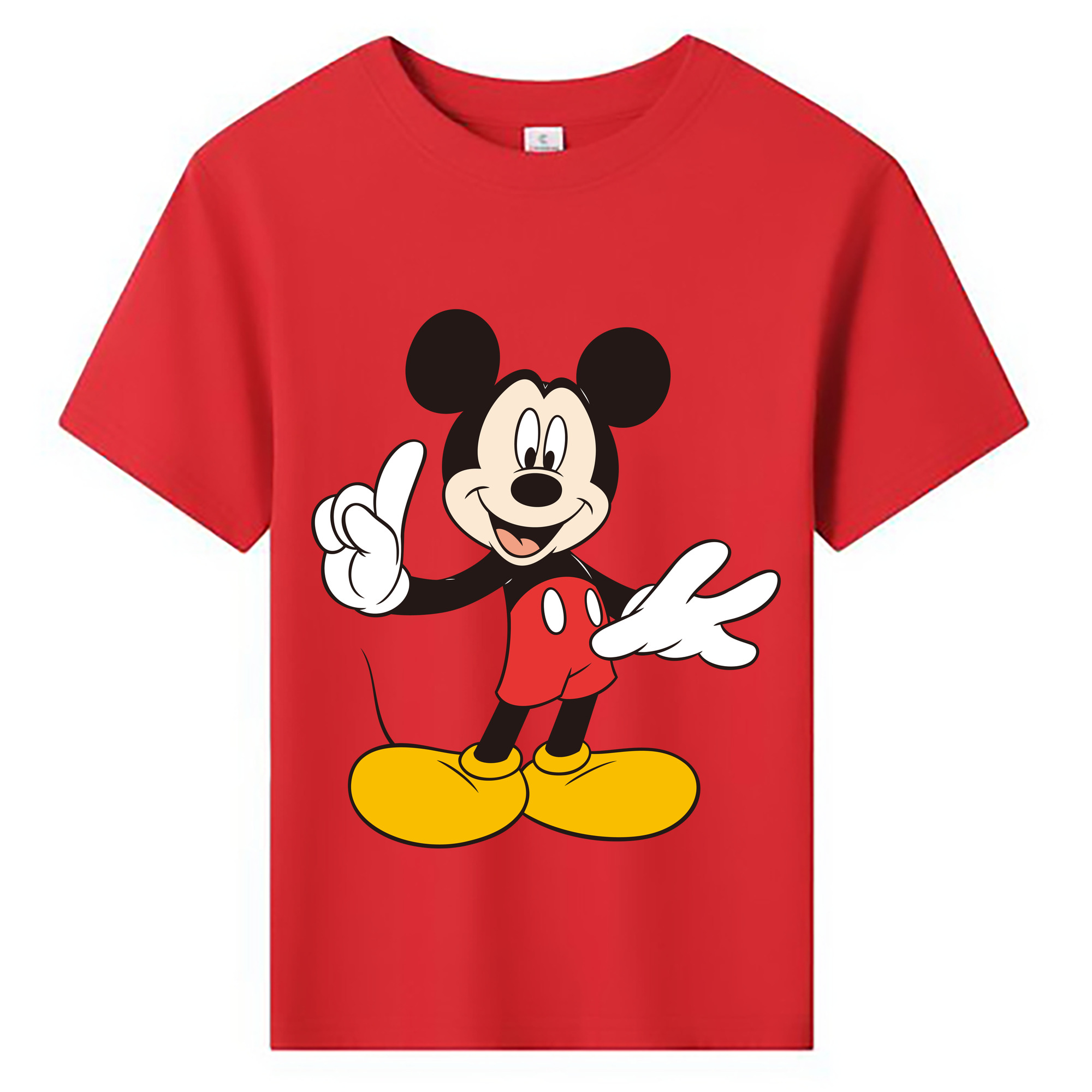 ミッキーマウス Mickey Mouse 綿100％キッズTシャツ（フロントプリント）