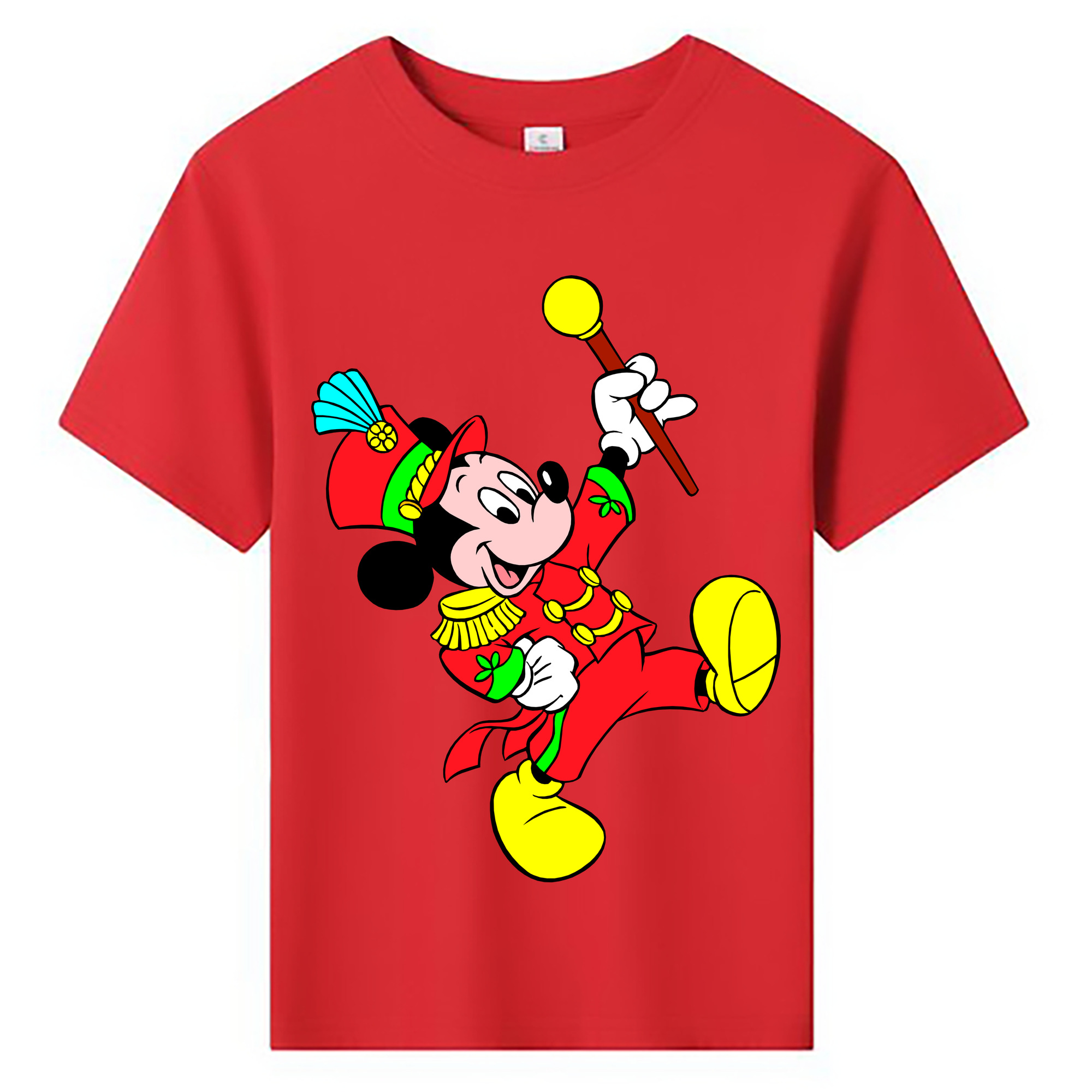 ミッキーマウス Mickey Mouse 綿100％キッズTシャツ（フロントプリント）