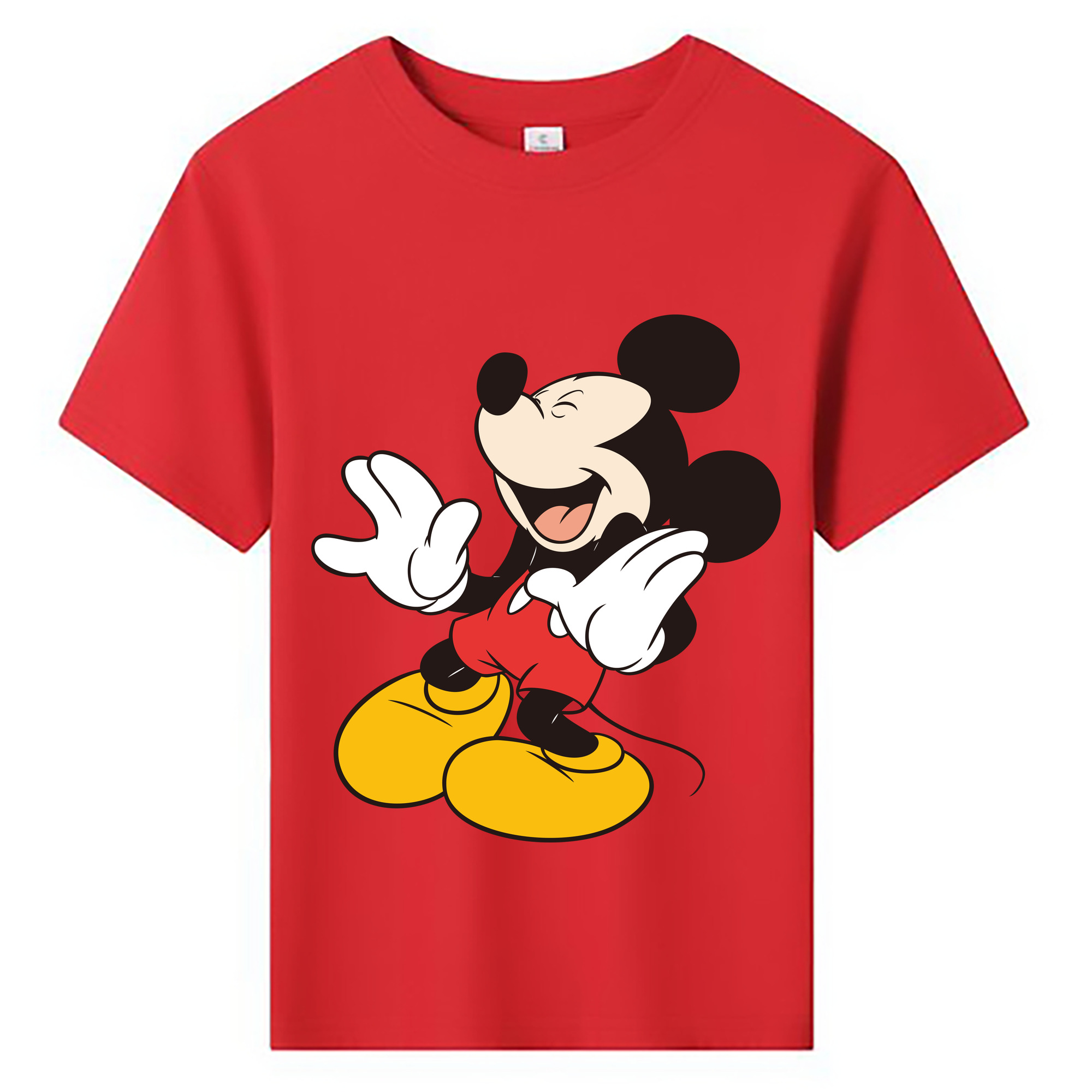 ミッキーマウス Mickey Mouse 綿100％キッズTシャツ（フロントプリント）