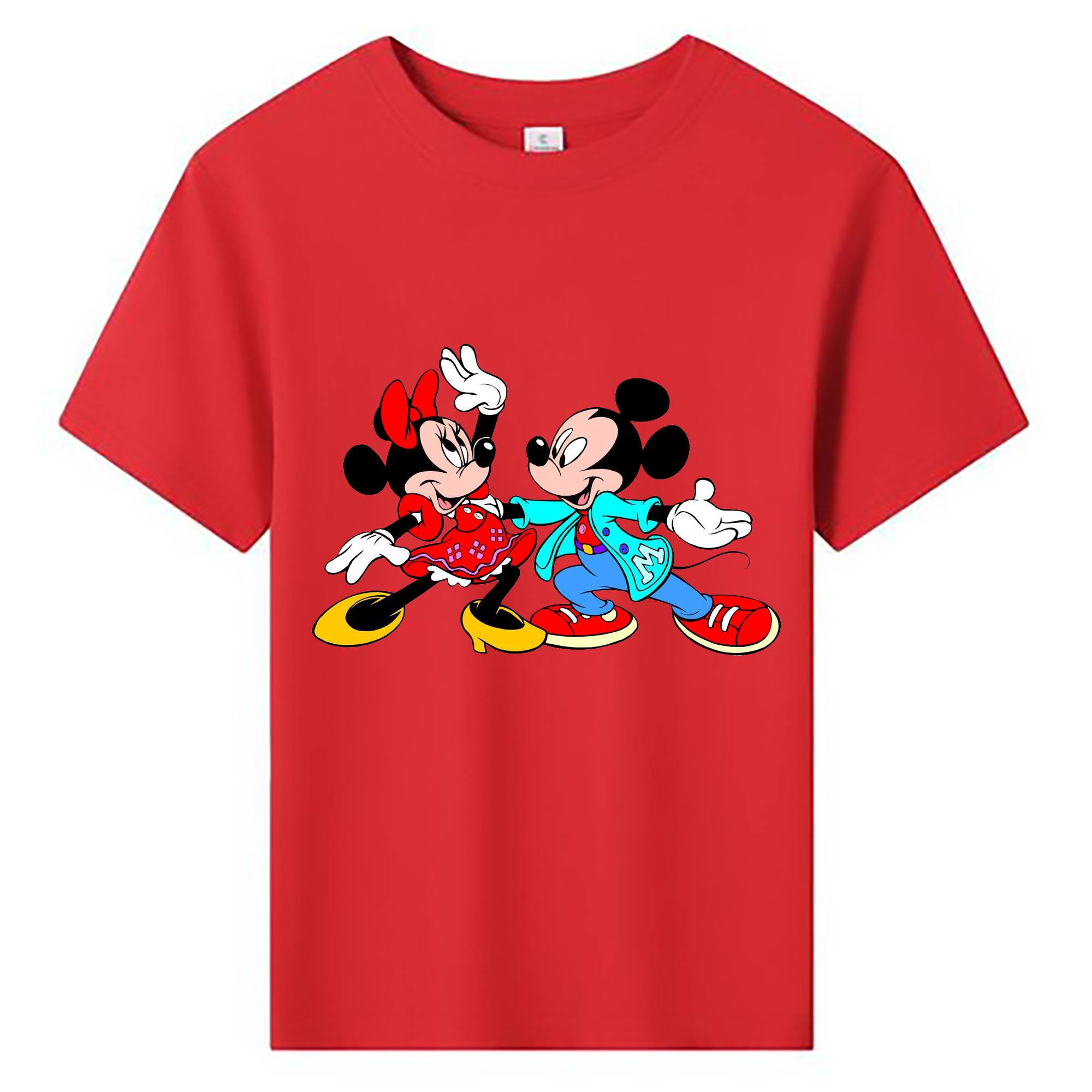 ミッキーマウス Mickey Mouse 綿100％キッズTシャツ（フロントプリント）