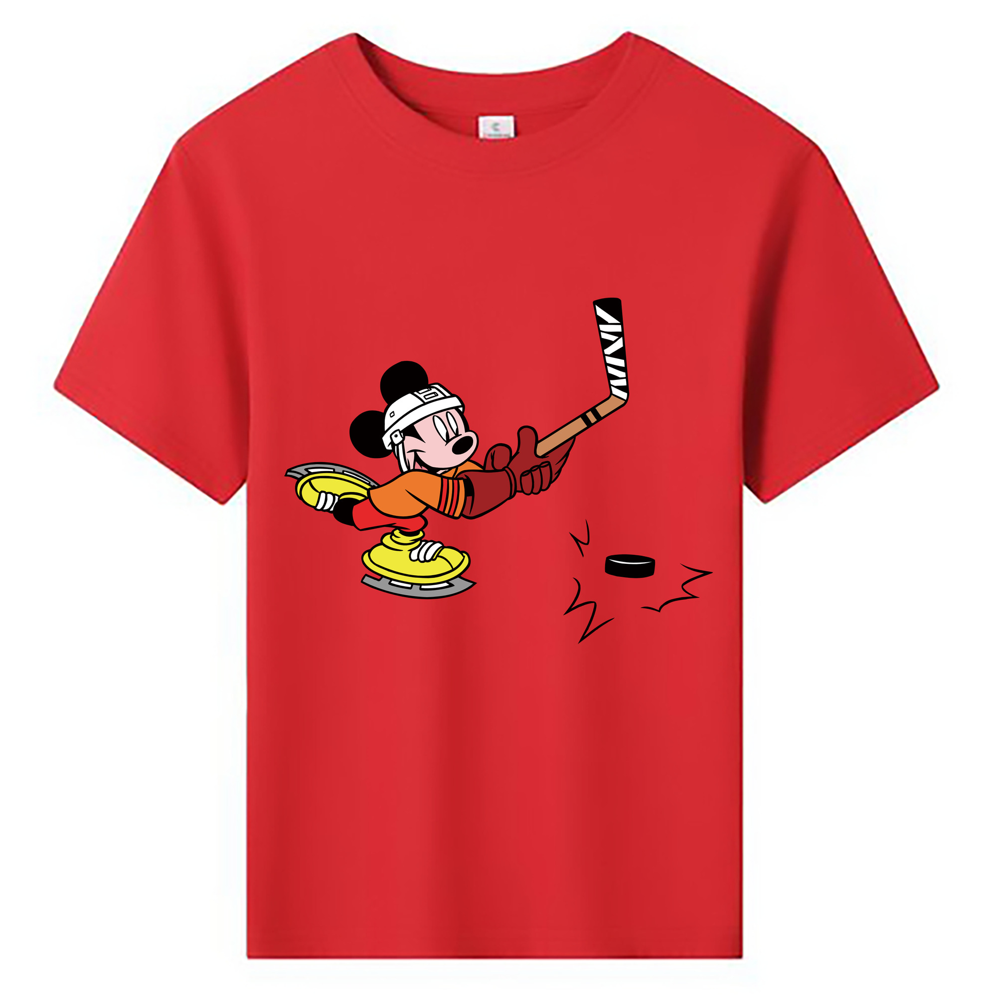 ミッキーマウス Mickey Mouse 綿100％キッズTシャツ（フロントプリント）