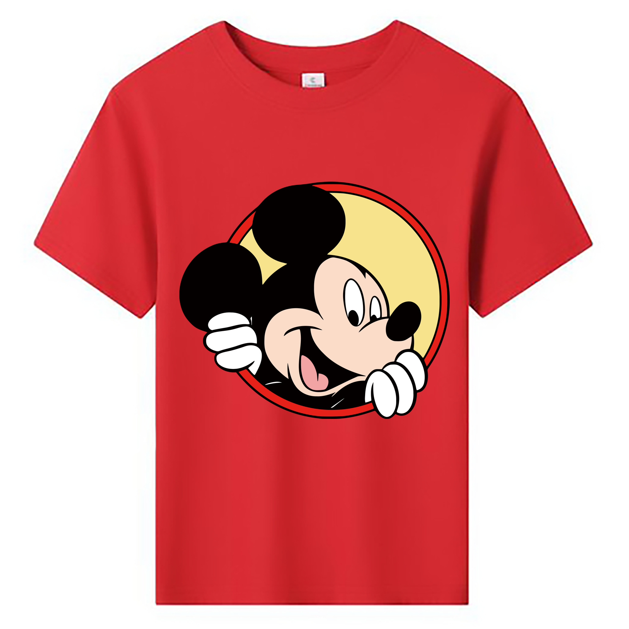 （画像用） ミッキーマウス Mickey Mouse 綿100％キッズTシャツ（フロントプリント）