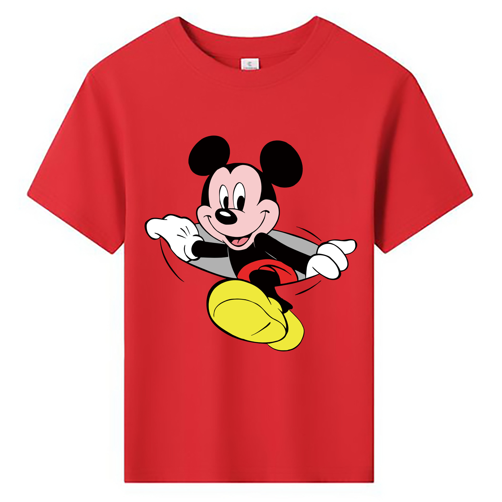 ミッキーマウス Mickey Mouse 綿100％キッズTシャツ（フロントプリント）
