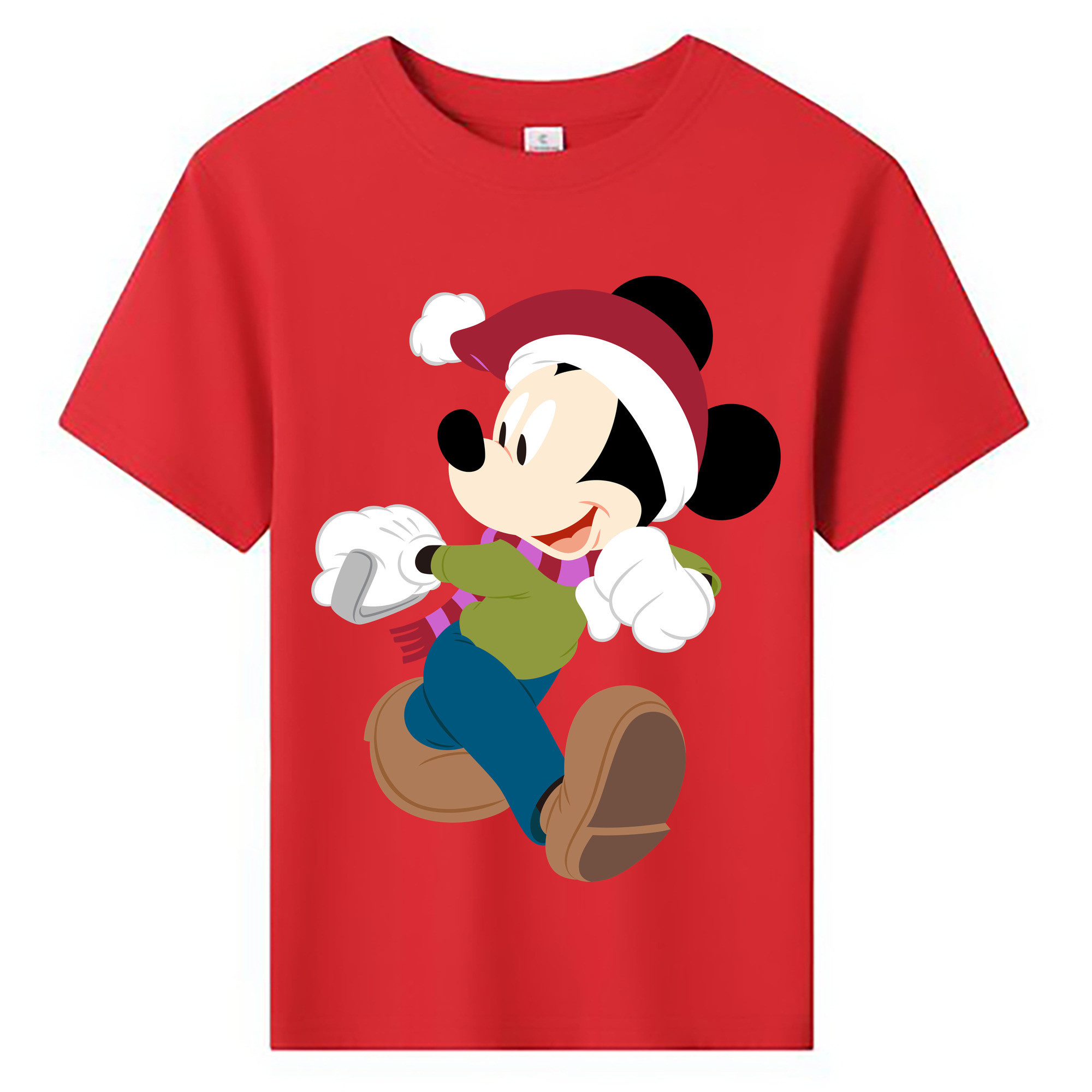 ミッキーマウス Mickey Mouse 綿100％キッズTシャツ（フロントプリント）